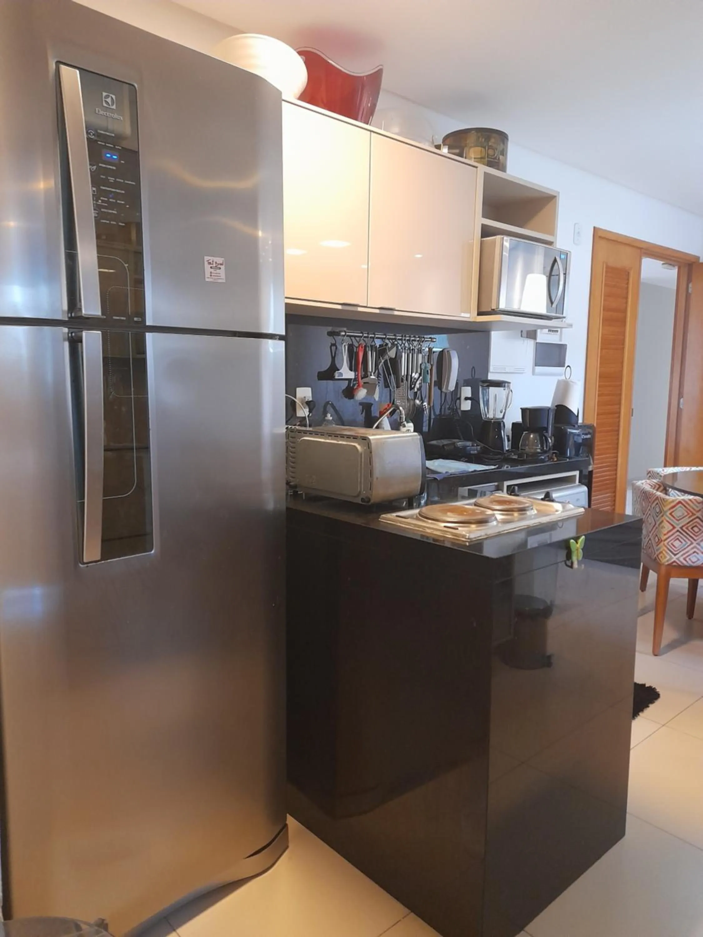 Kitchen or kitchenette in Aconchegante Flat em condomínio na beira mar de Muro Alto - Malawi Beach Resort