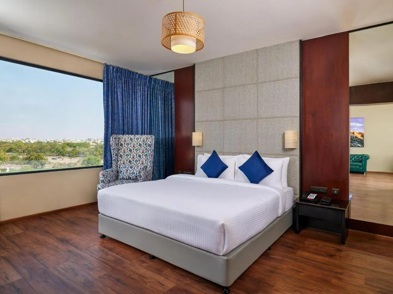 Bedroom, Bed in Essentia Luxury Hotel Indore