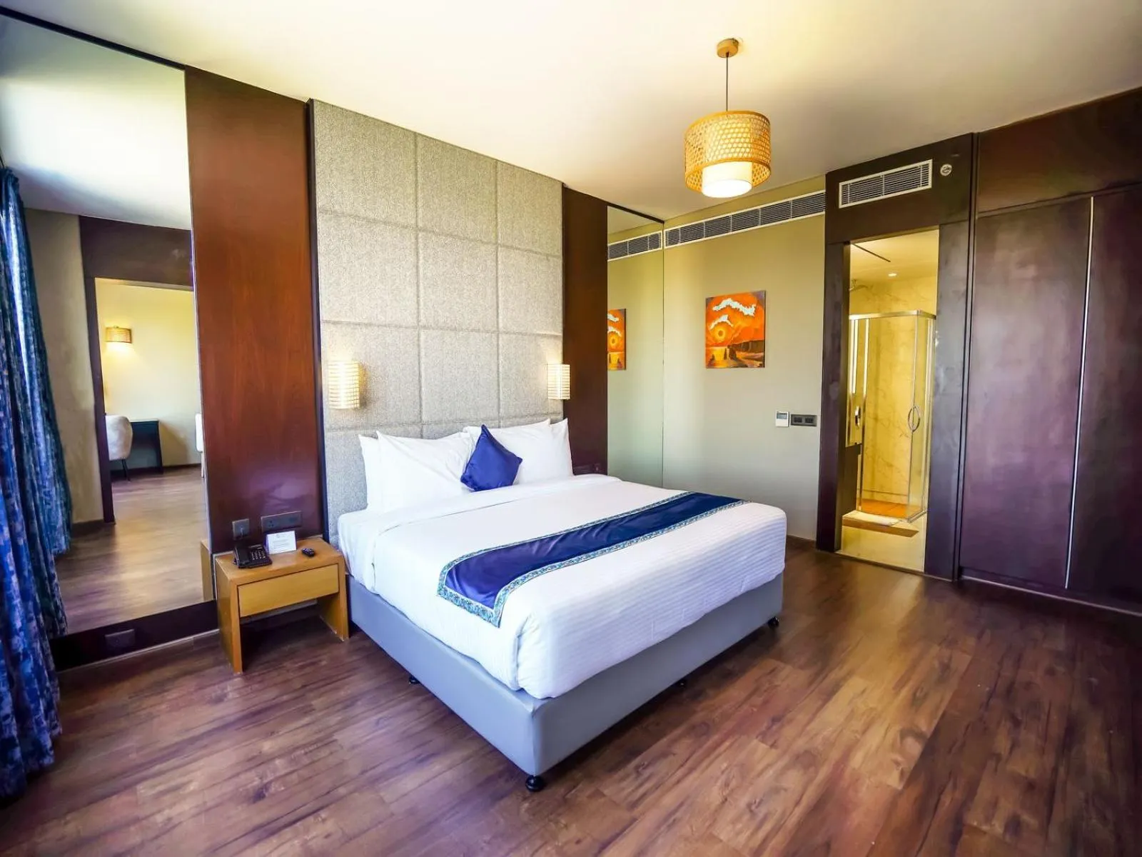 Bedroom, Bed in Essentia Luxury Hotel Indore