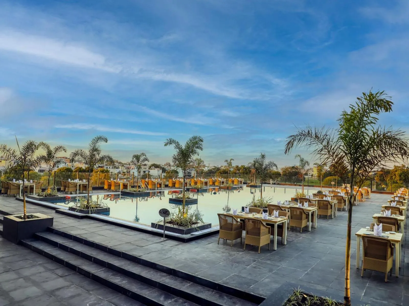 Swimming pool in Essentia Luxury Hotel Indore