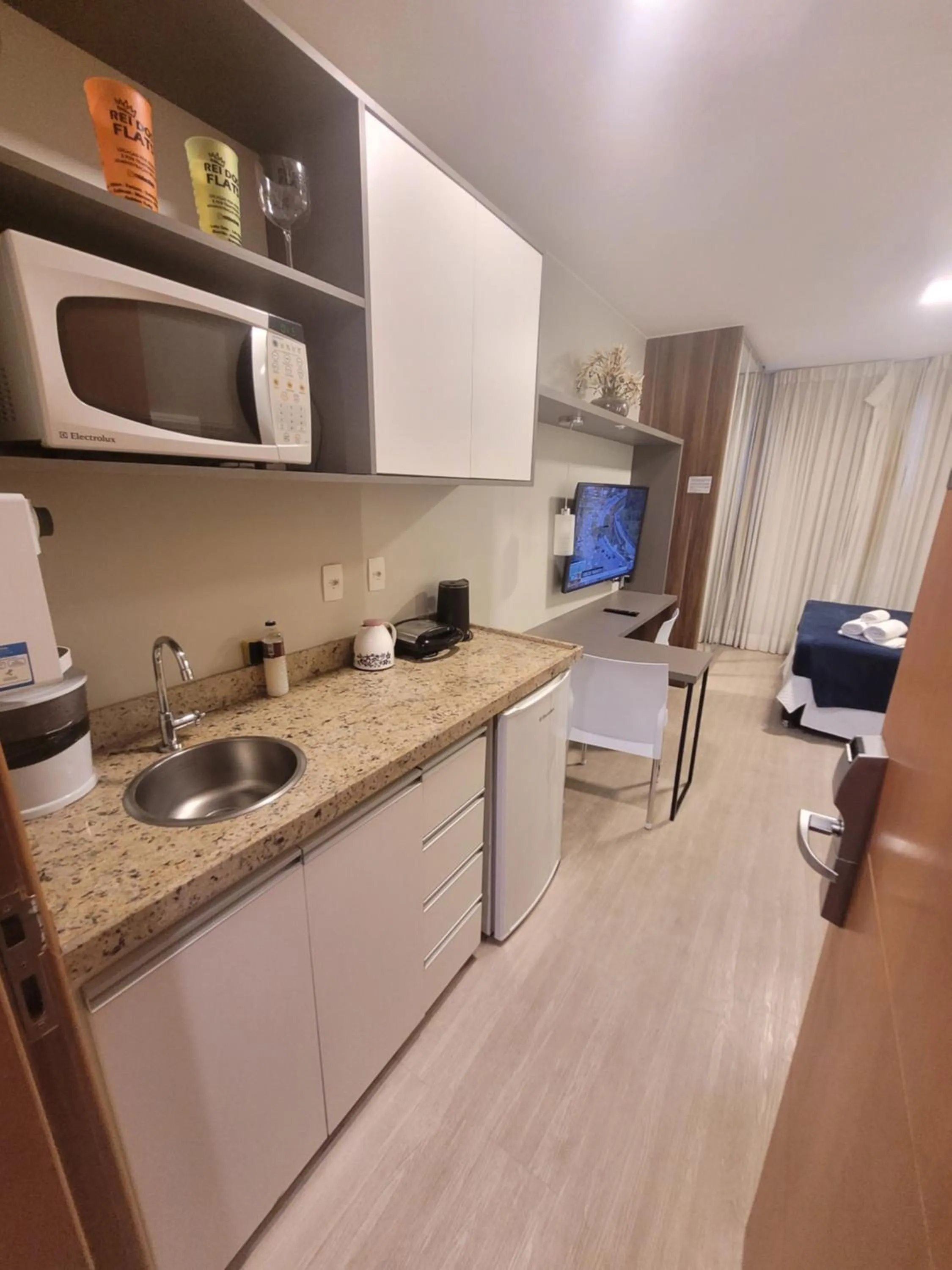 Kitchen or kitchenette in Flat Saint Moritz Express By Rei dos Flats