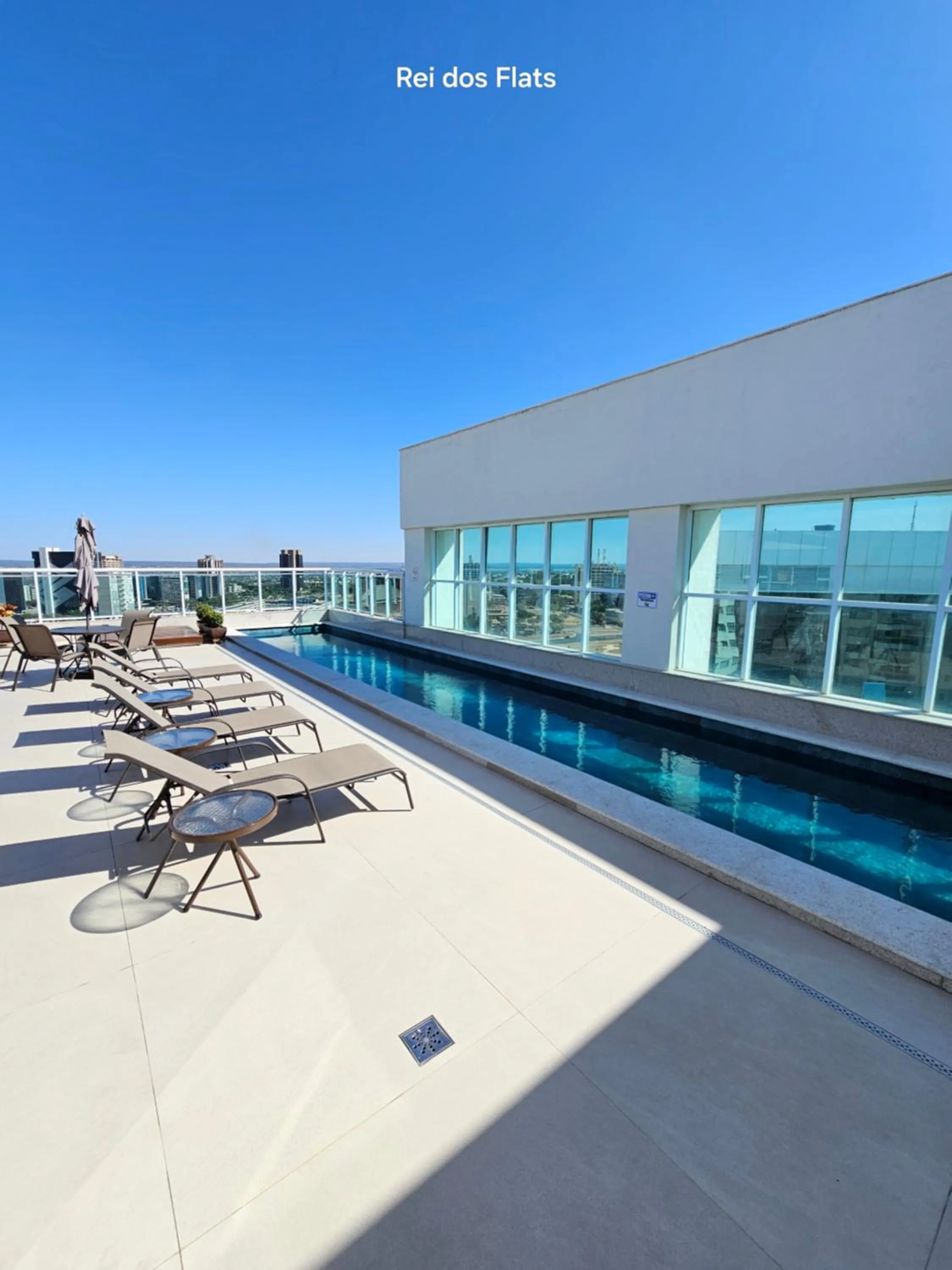 Swimming pool in Flat Saint Moritz Express By Rei dos Flats