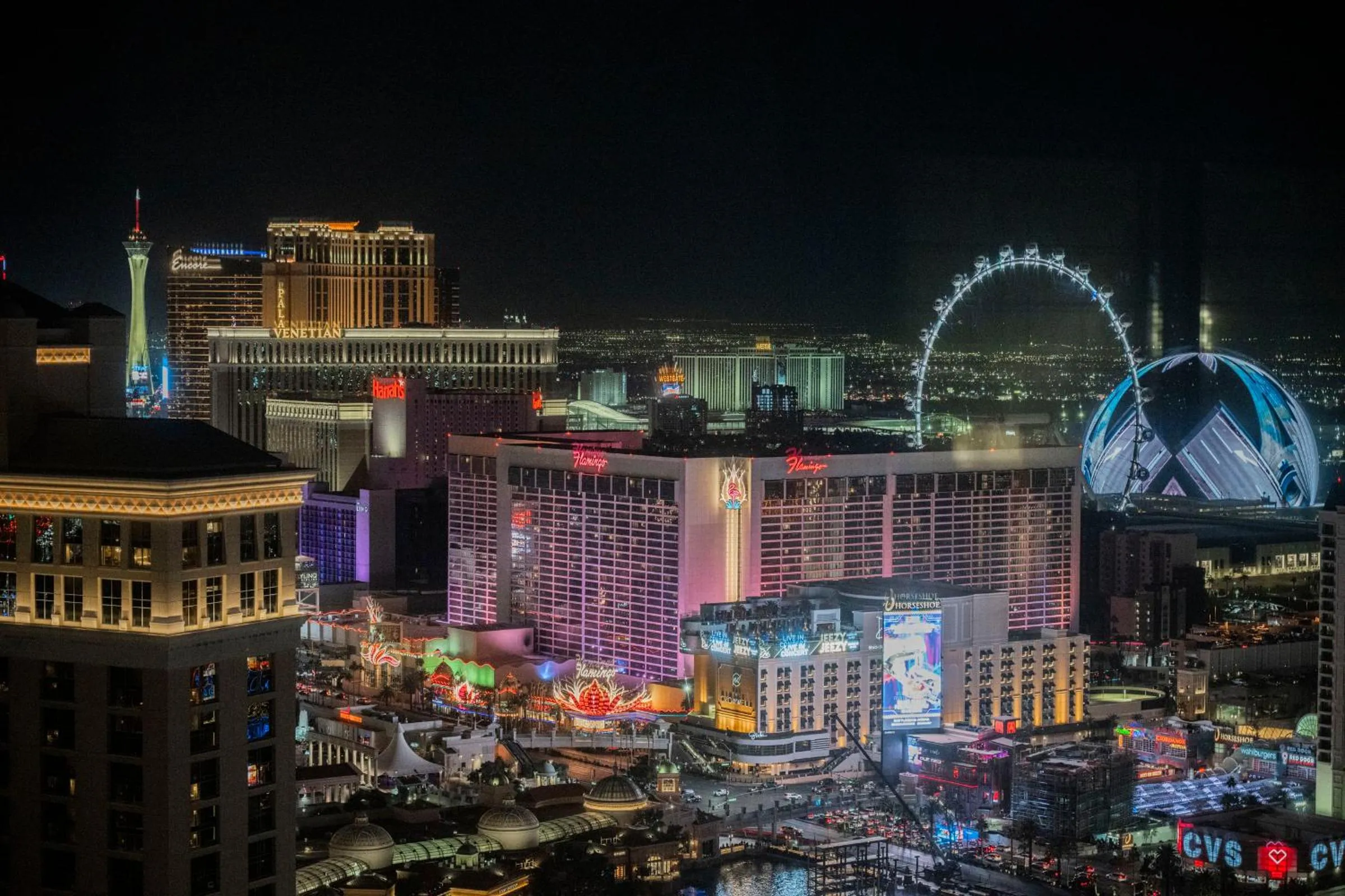 City view in StripViewSuites at Vdara