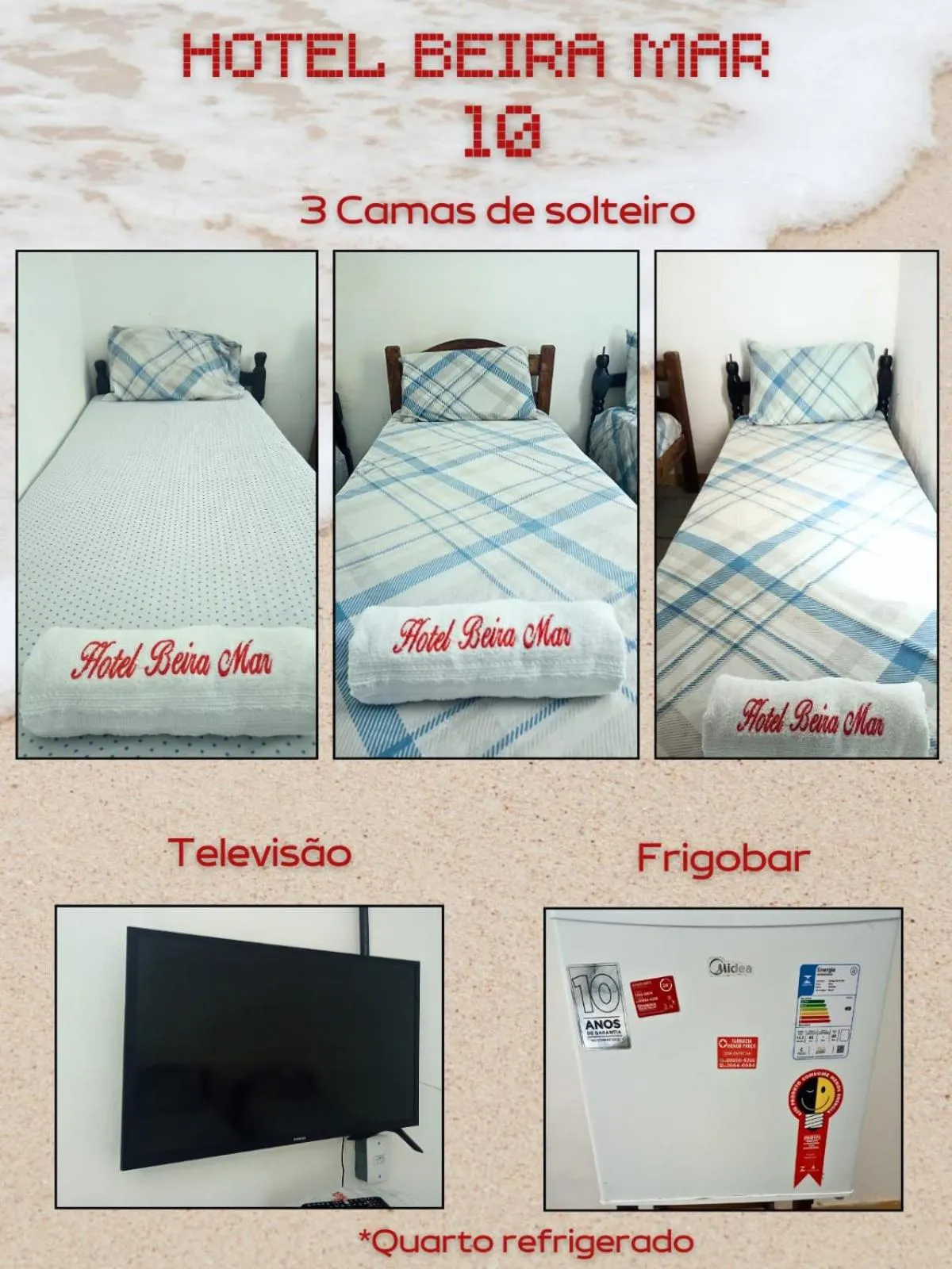 Bed in Hotel Beira Mar