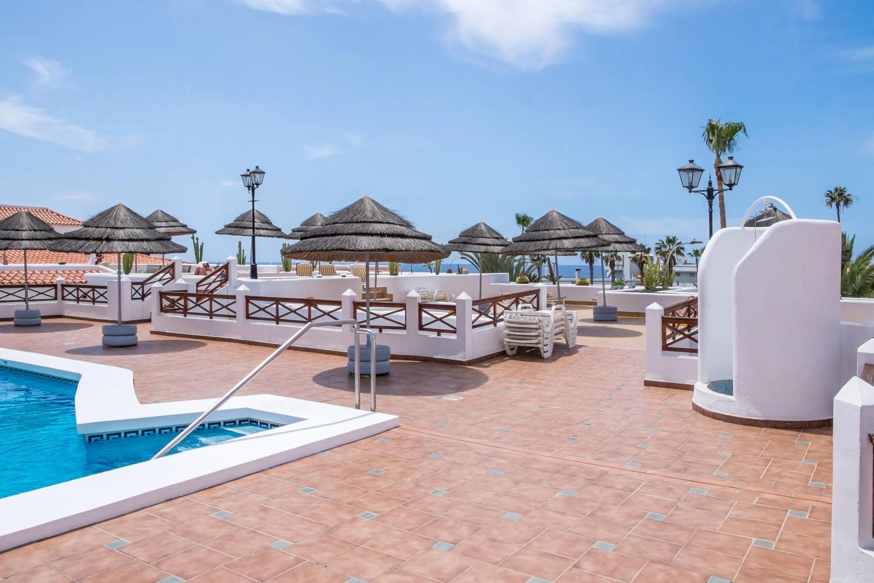 Pool view in Apartamentos El Beril Costa Adeje
