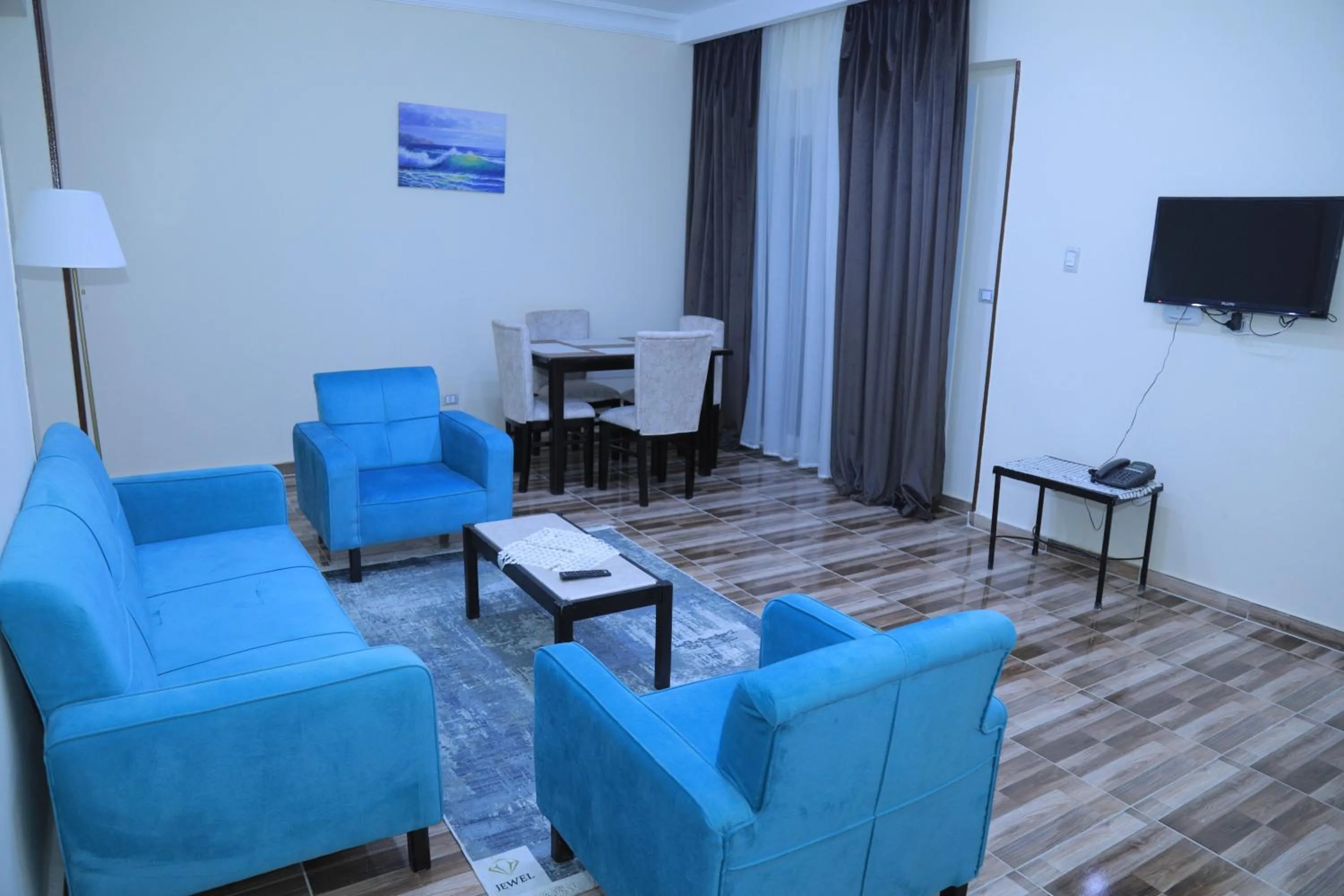 Seating area in Jewel Fayed Hotel