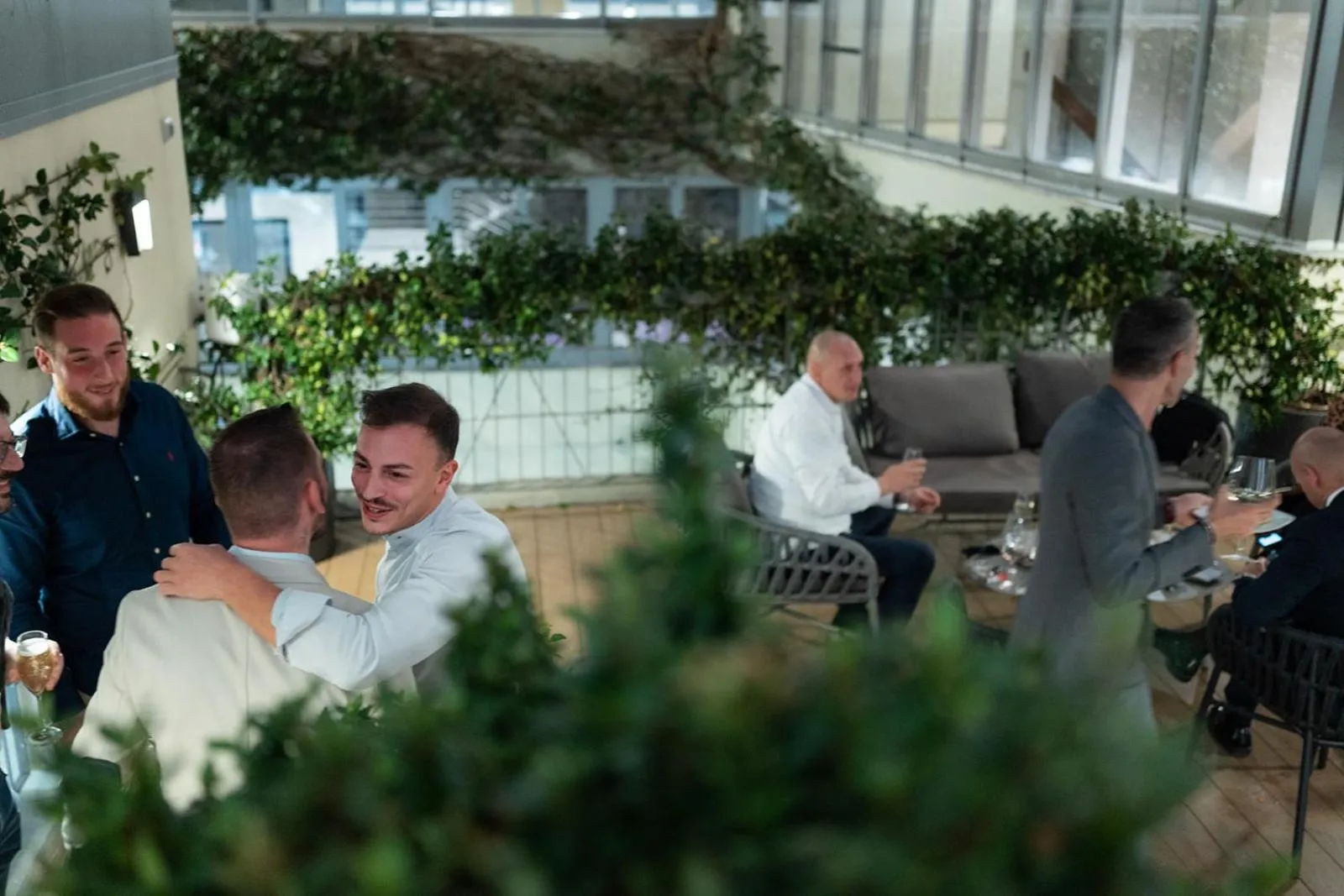 Inner courtyard view in iQ Hotel Firenze