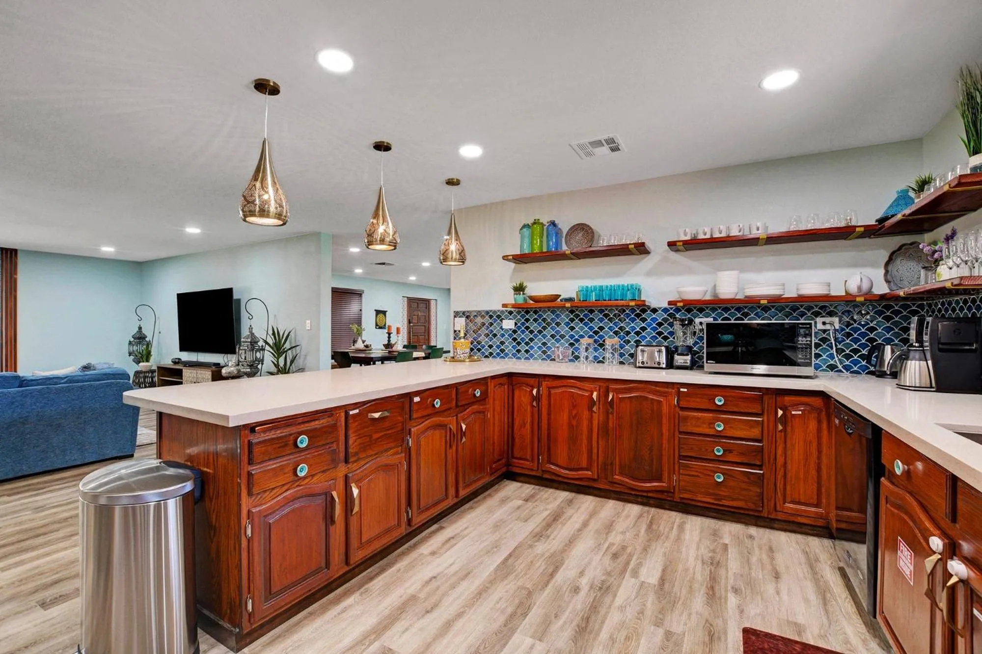 Kitchen or kitchenette in Buddha Mansion Luxury Resort - 8BR Modern, HotTub, Huge pool, Sauna, BBQ grill, Game Room