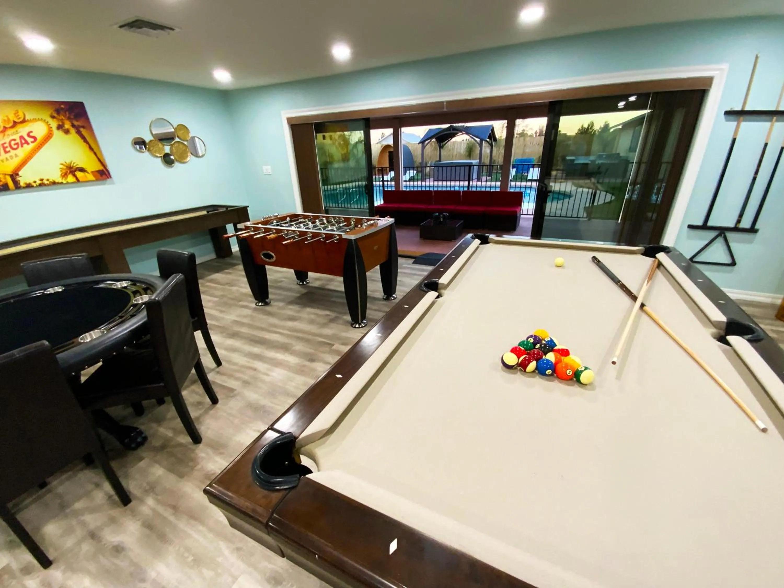 Billiard in Buddha Mansion Luxury Resort - 8BR Modern, HotTub, Huge pool, Sauna, BBQ grill, Game Room