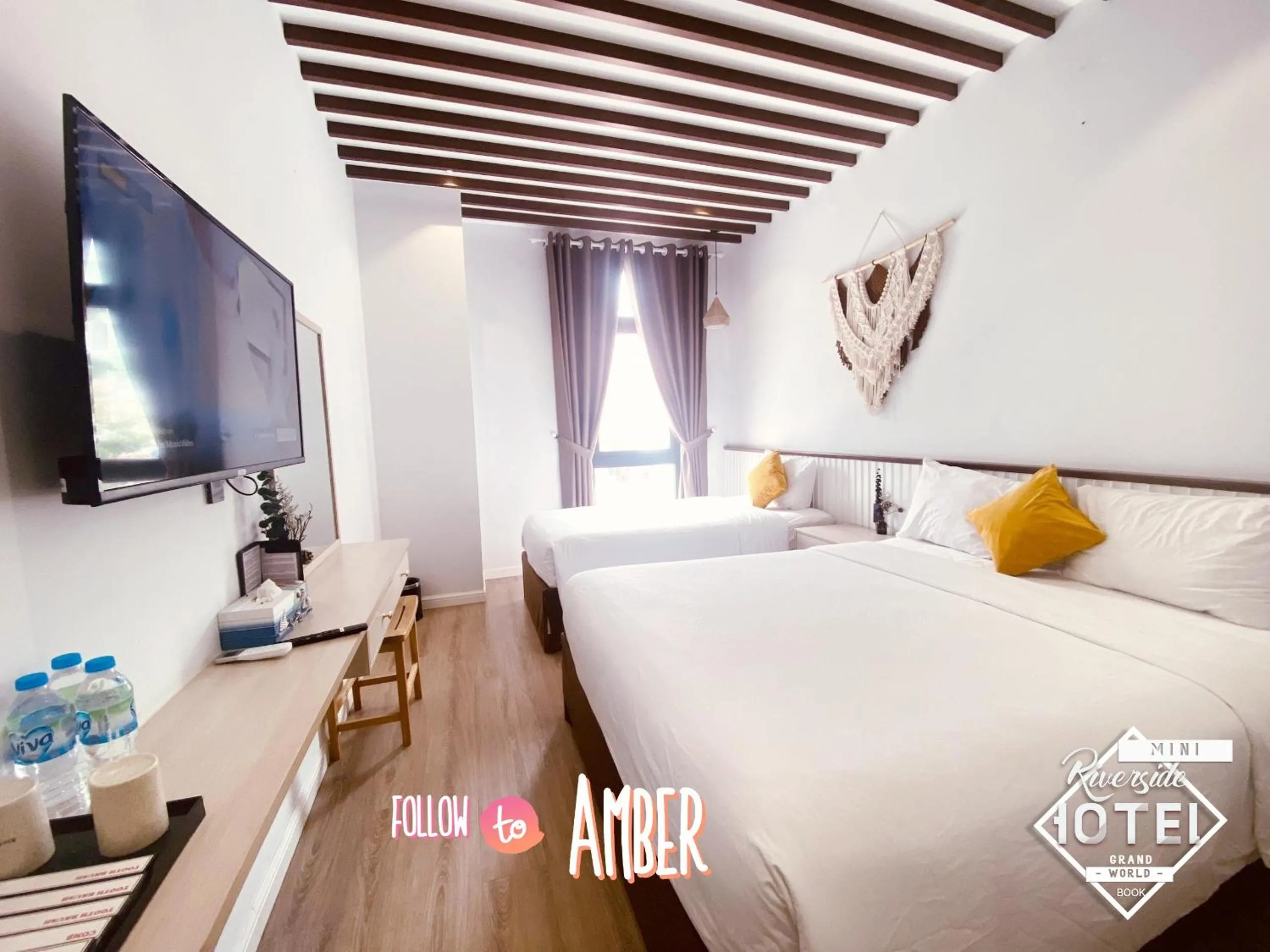 Bedroom, Bed in Riverside Mini Hotel Grand World Phu Quoc