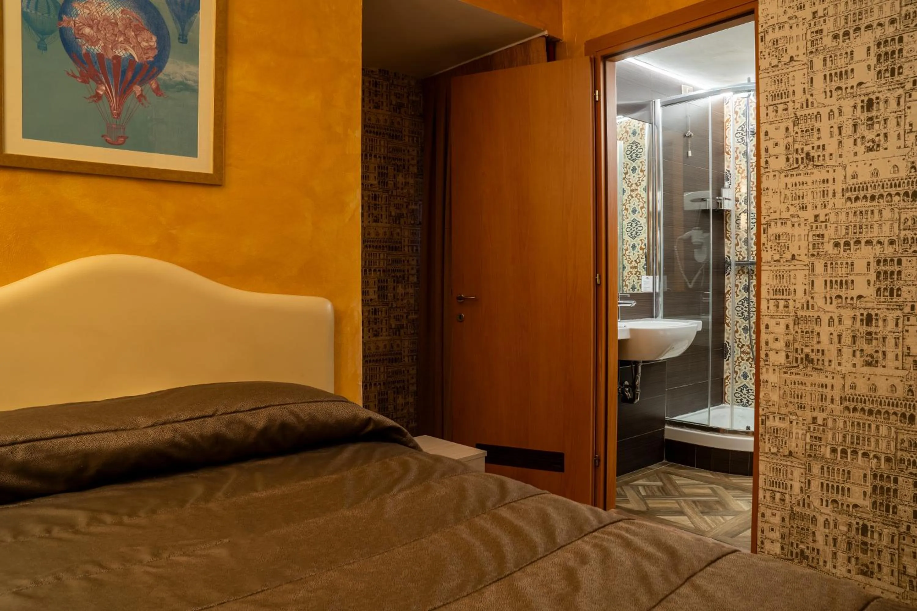 Bedroom, Bed in Hotel Il Guercino