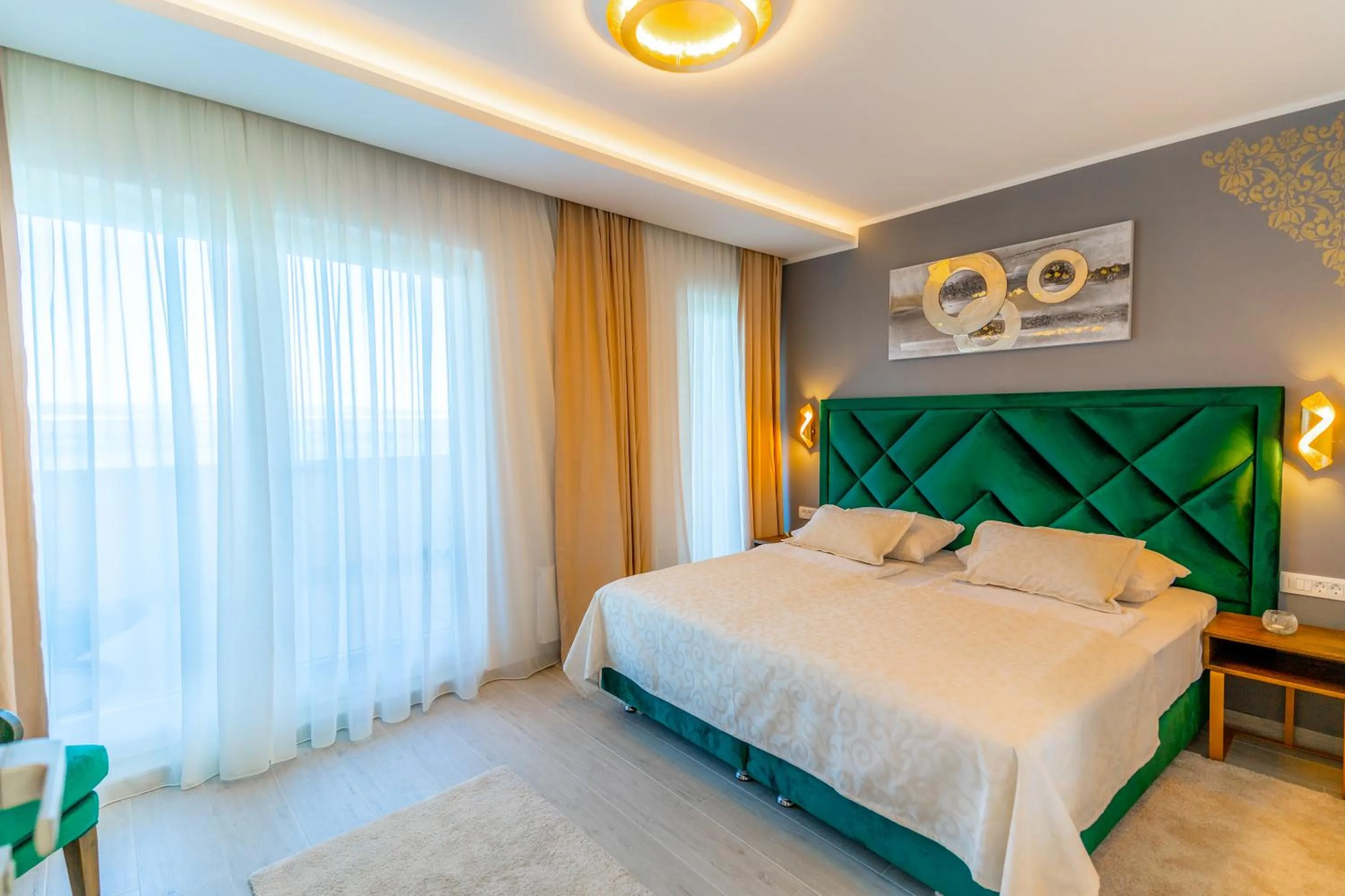 Bed in Heritage Hotel Stypia