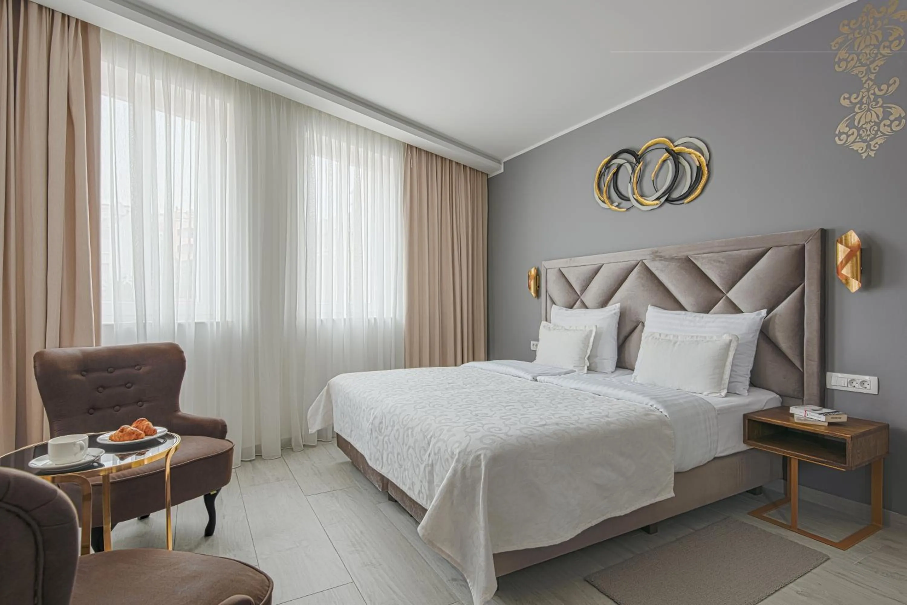 Bed in Heritage Hotel Stypia