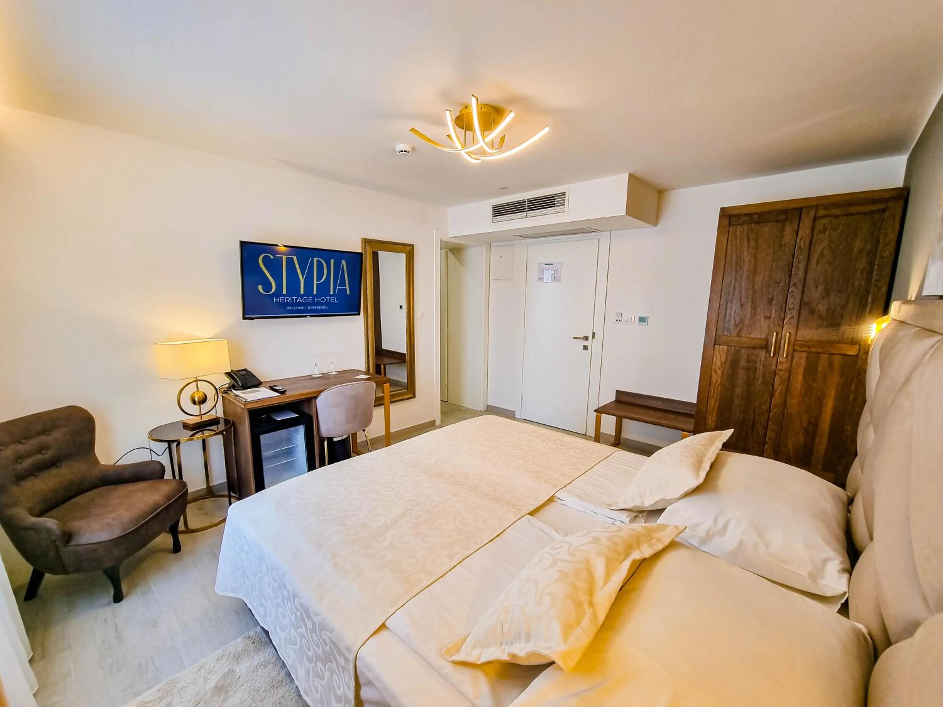 Bed in Heritage Hotel Stypia