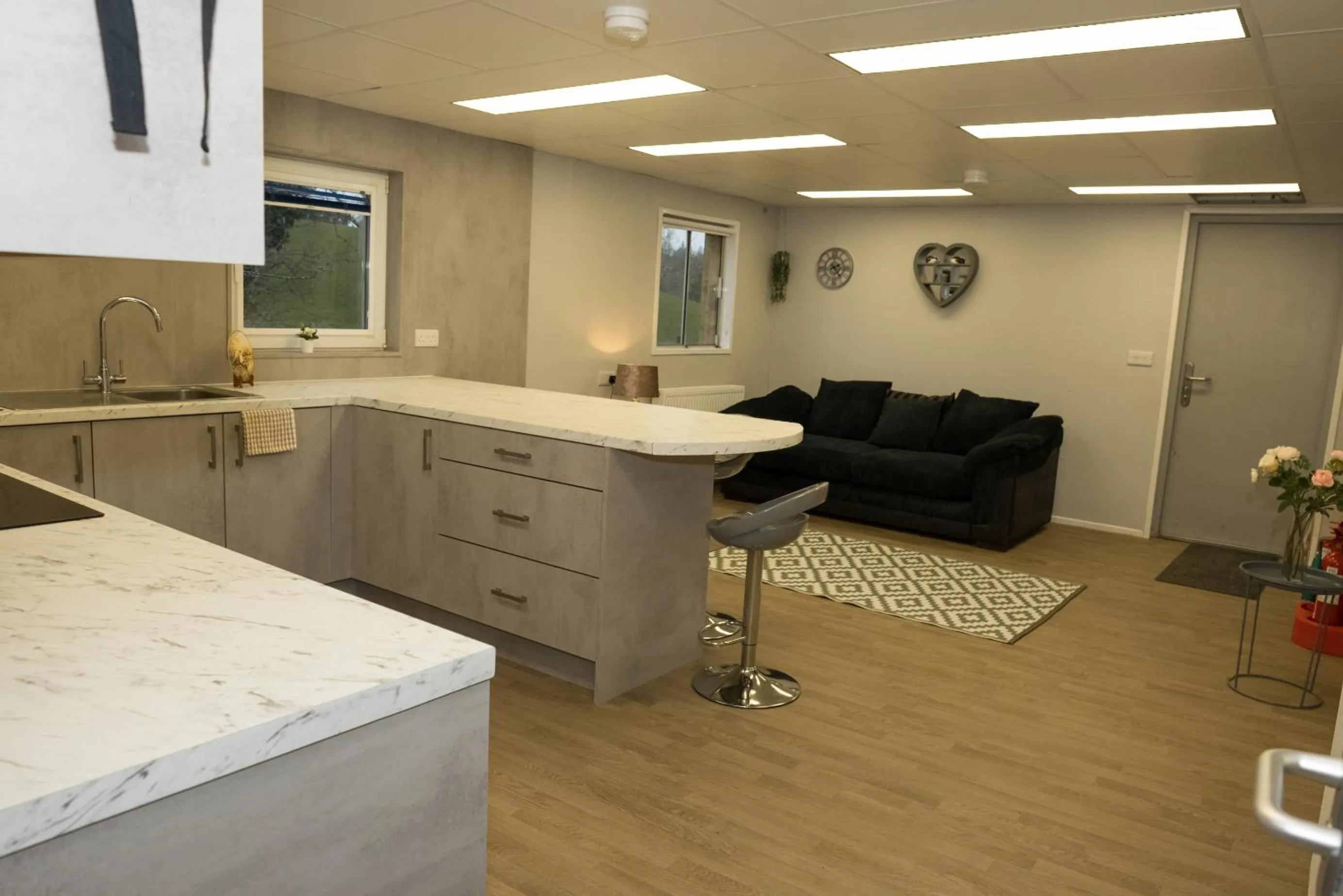 Living room in Walsh's Mill Lodges & Linen House