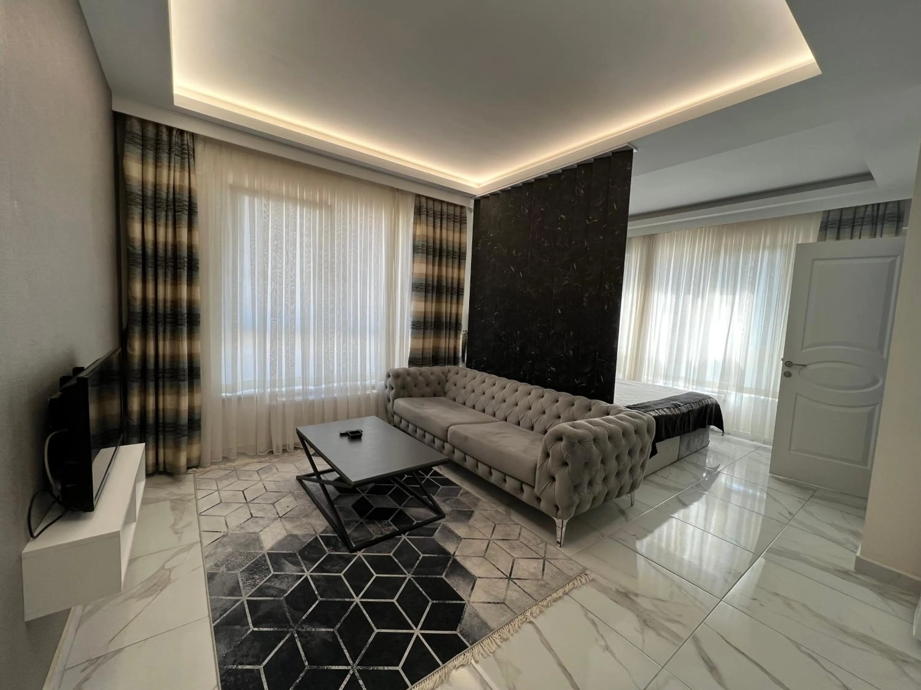 Photo of the whole room, Bed in Tower352