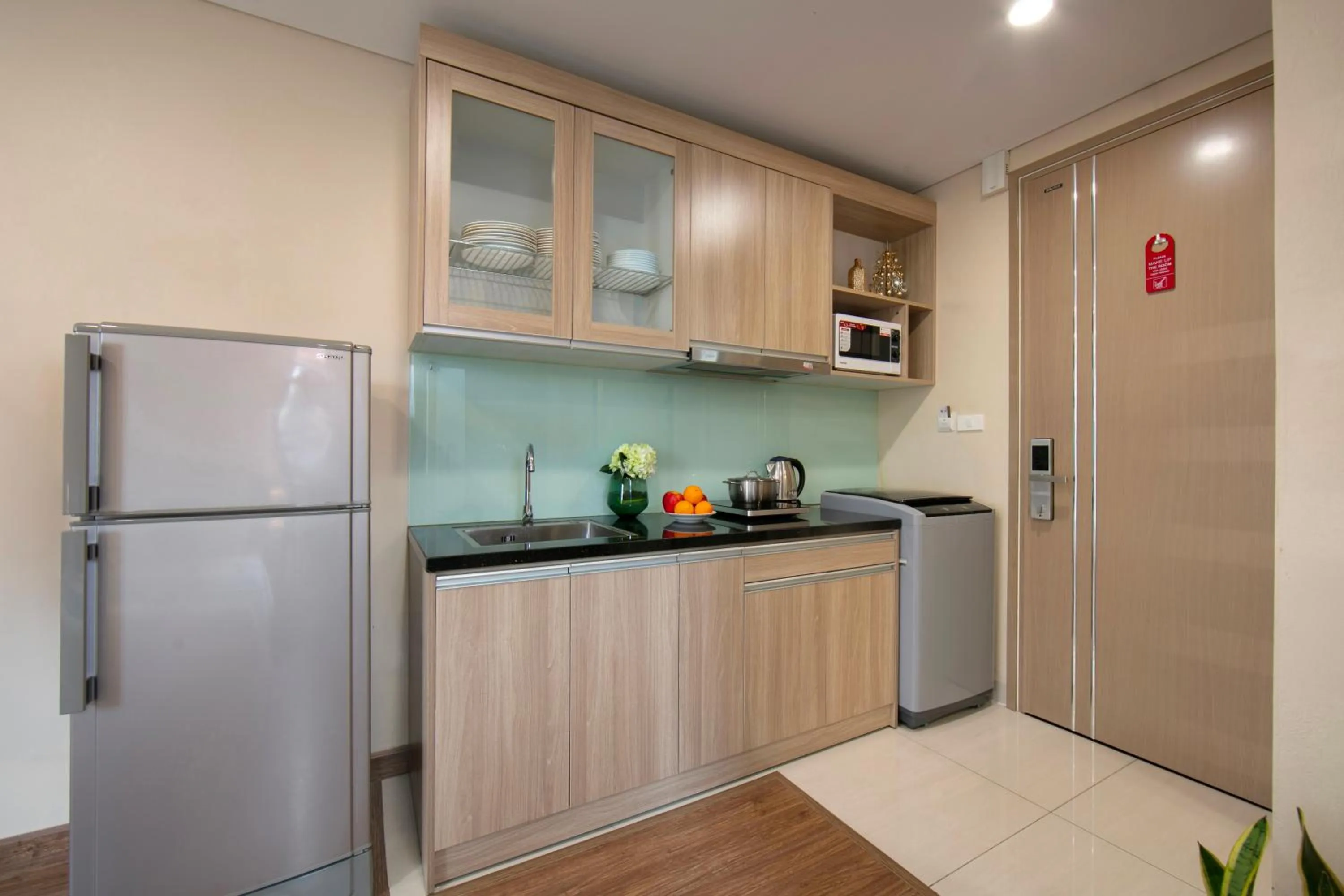 Kitchen or kitchenette in HB Serviced Apartment - Lạc Long Quân