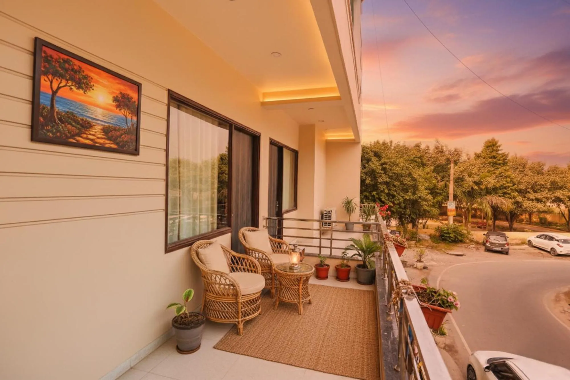 Balcony/Terrace in FabExpress Novel Suites - Nr Yashobhoomi Convention Centre