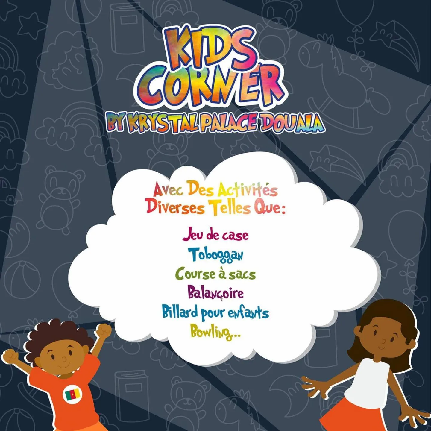 Text overlay in Krystal Palace Douala