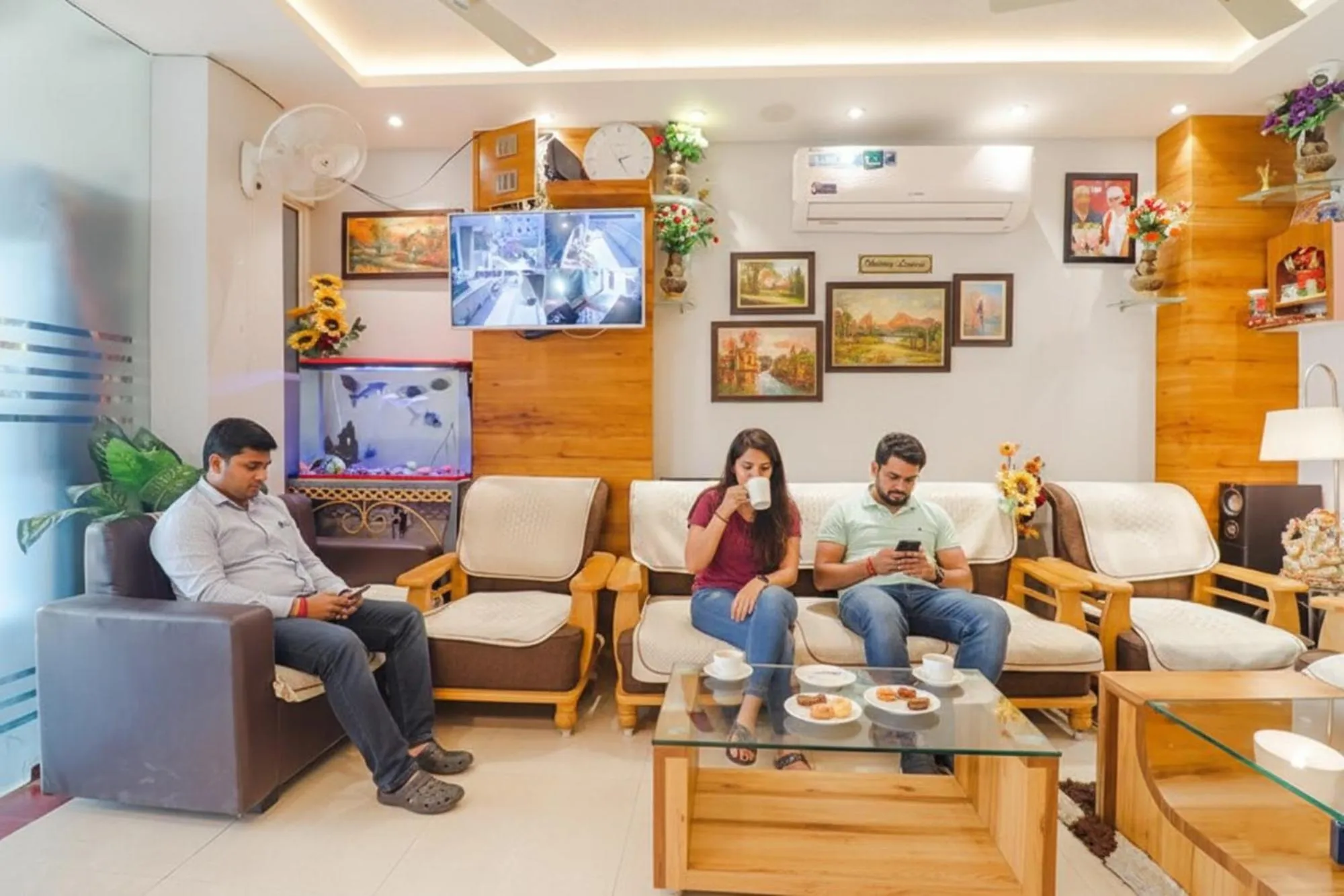 Seating area in FabHotel Holiday Grand