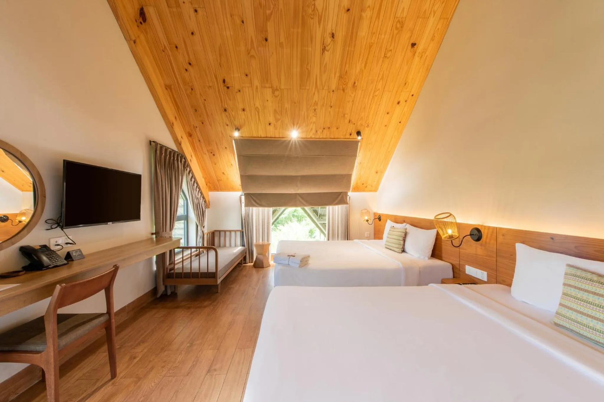 Communal lounge/ TV room, Bed in Hami Garden - Authentic & Natural Resort