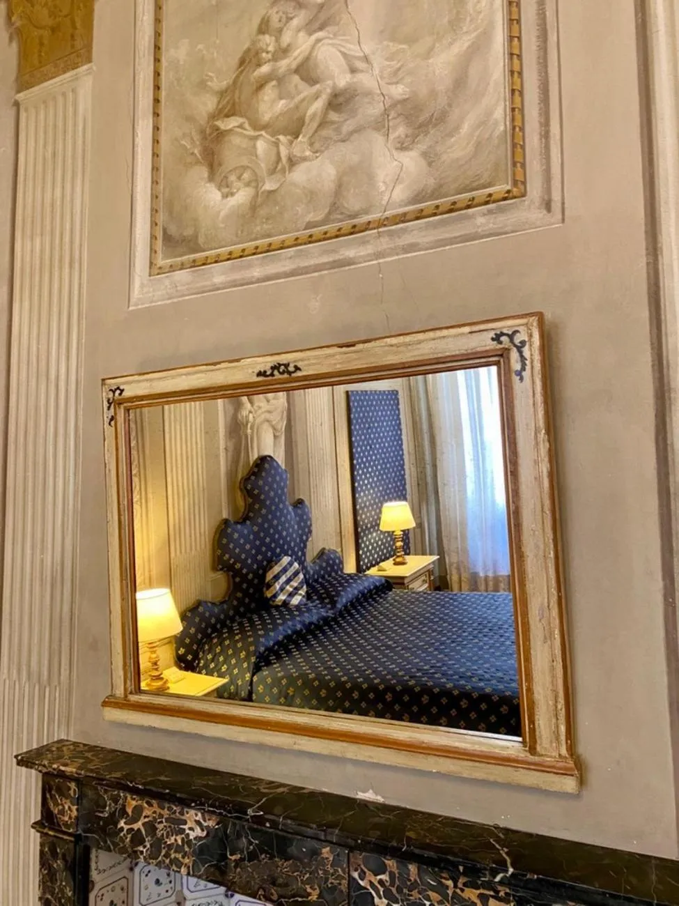 Decorative detail, Bed in Hotel Martelli