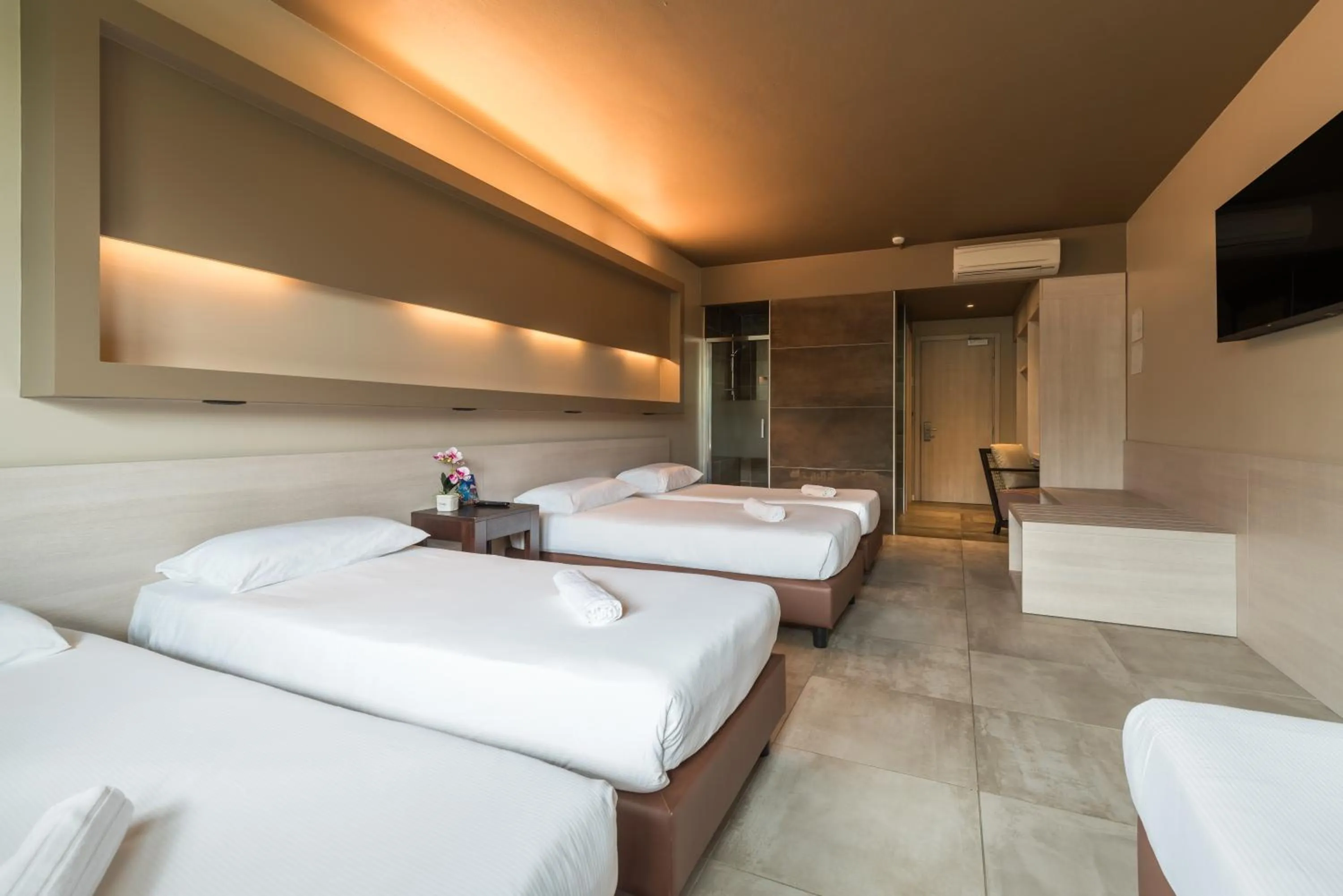 Bed in Hotel Antares Sport Beauty & Wellness