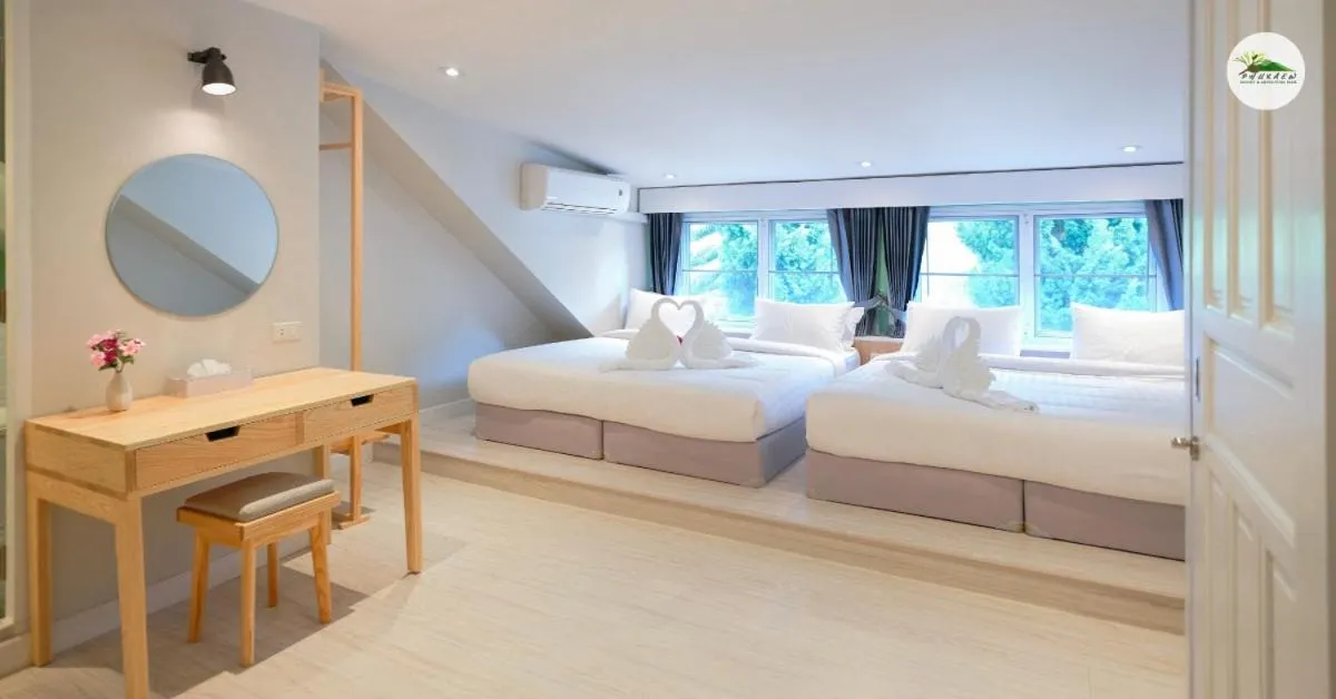 Bed in Phukaew Resort & Adventure Park