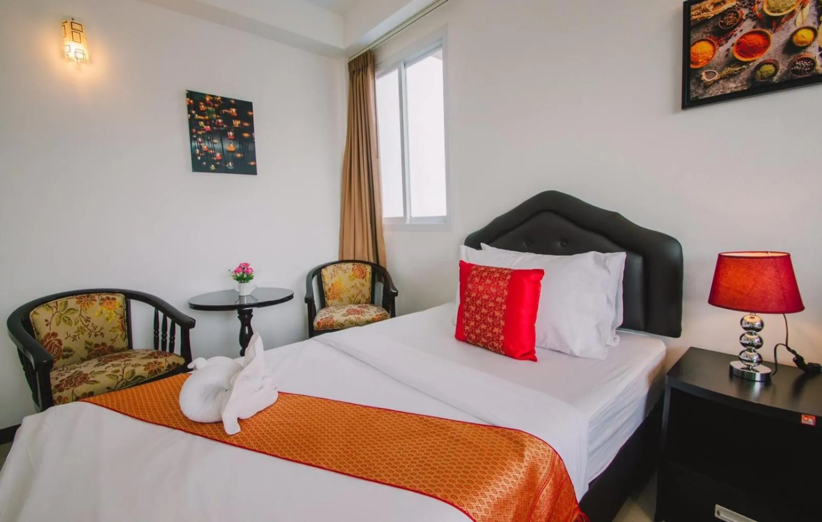 Bed in TH beach hotel