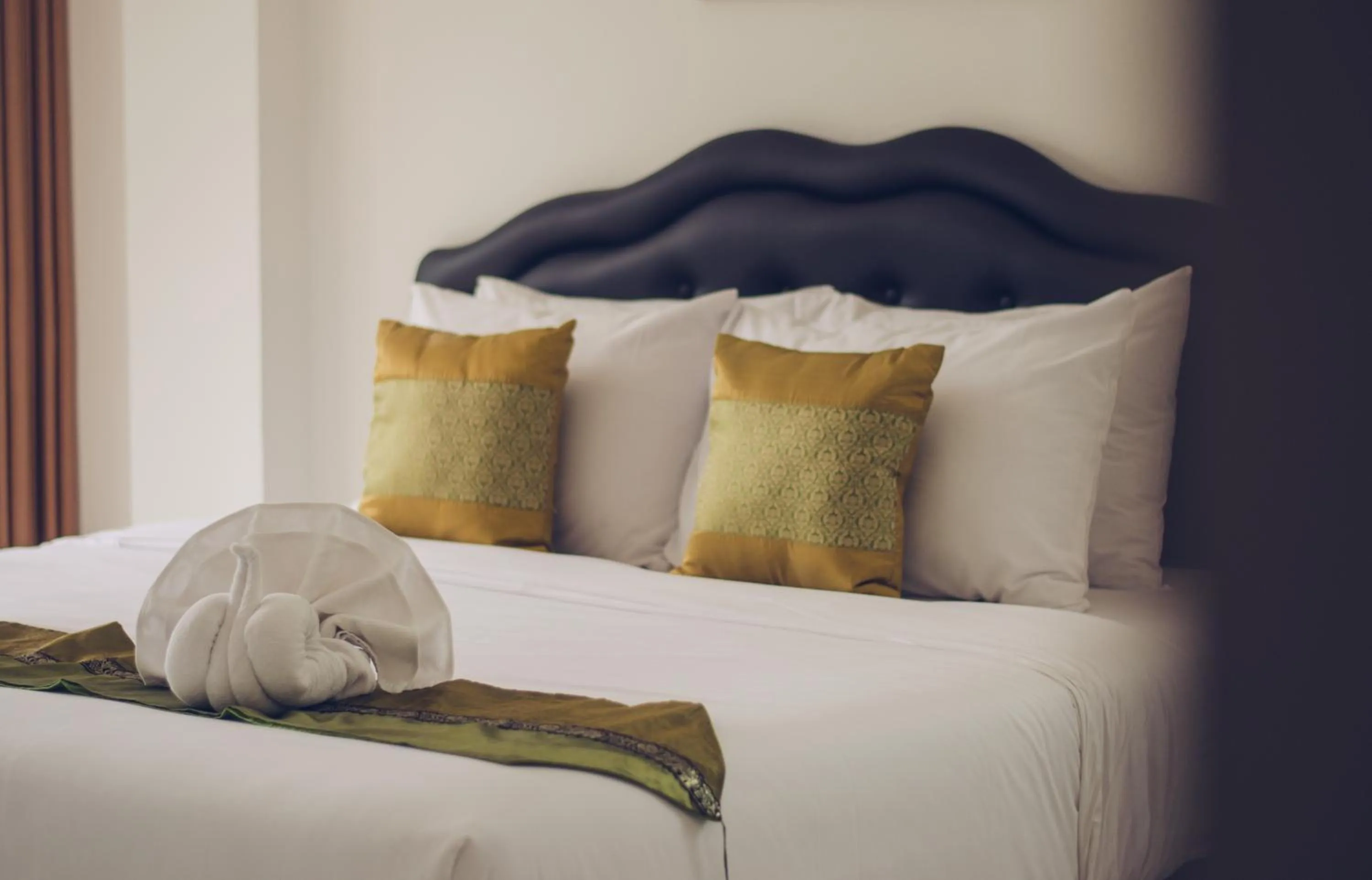 Bed in TH beach hotel