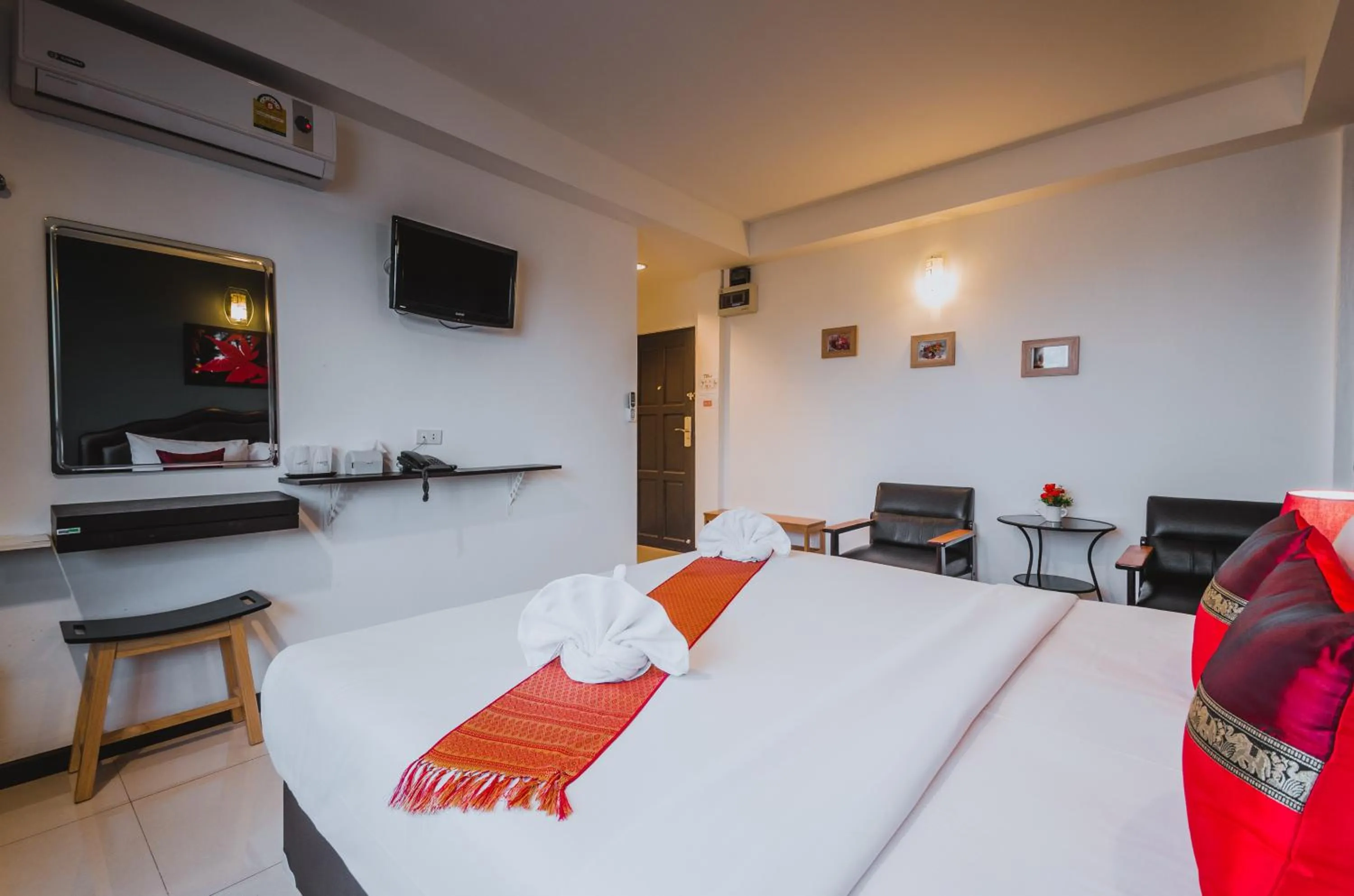 Bed in TH beach hotel