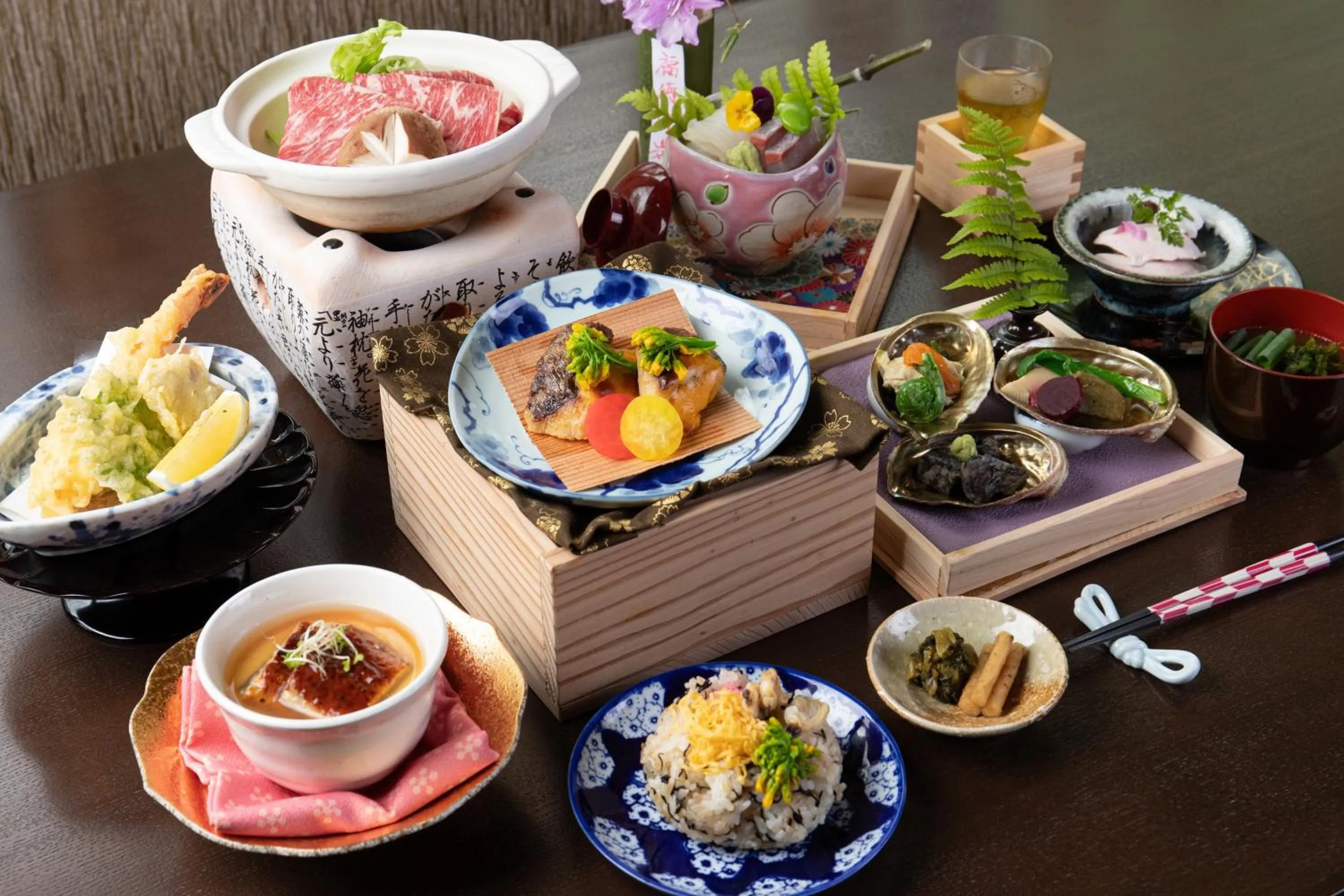 Food in Yufuin Besso Shikisai Hotel