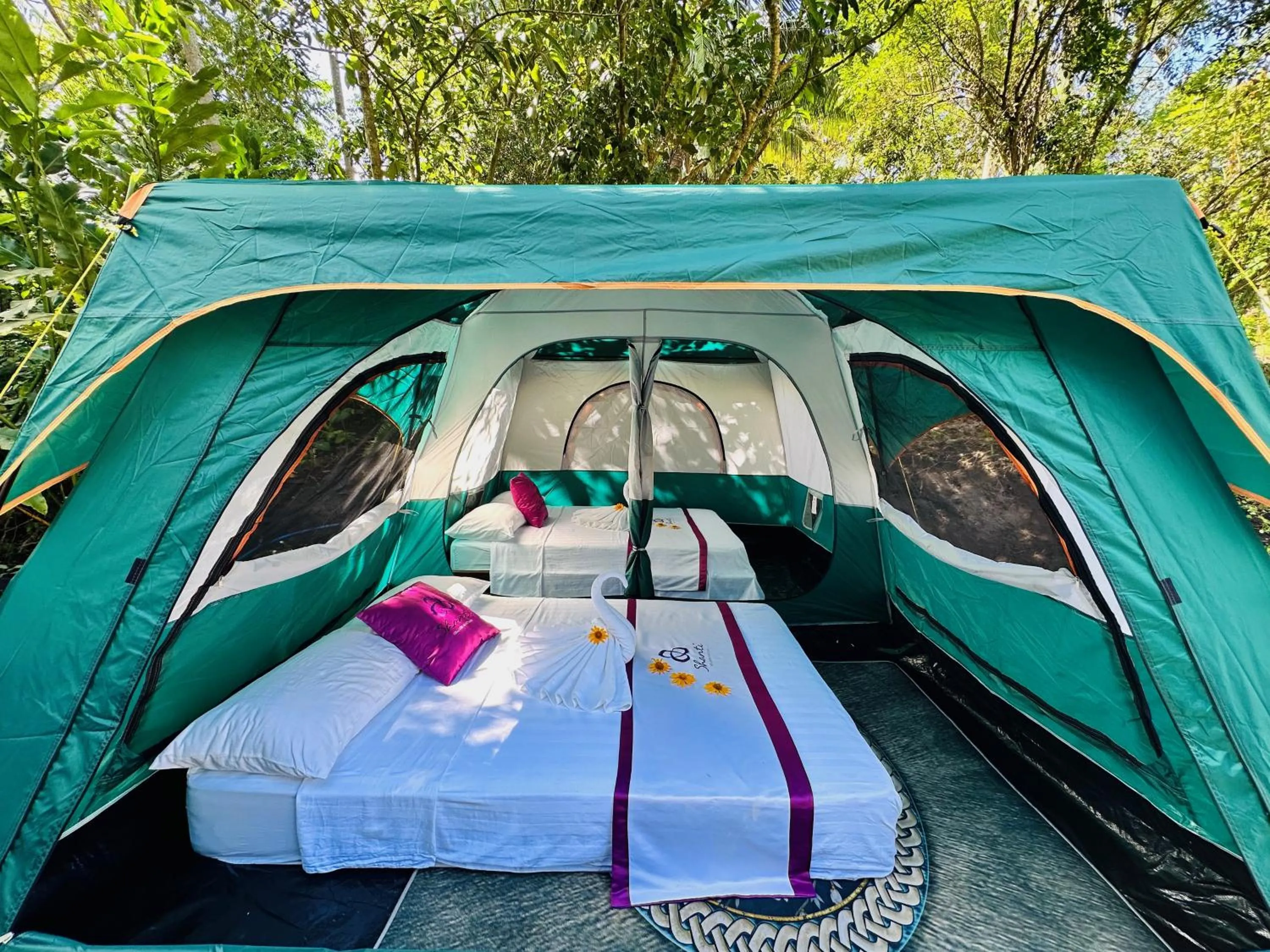Bed in Shanti Wellness Sanctuary