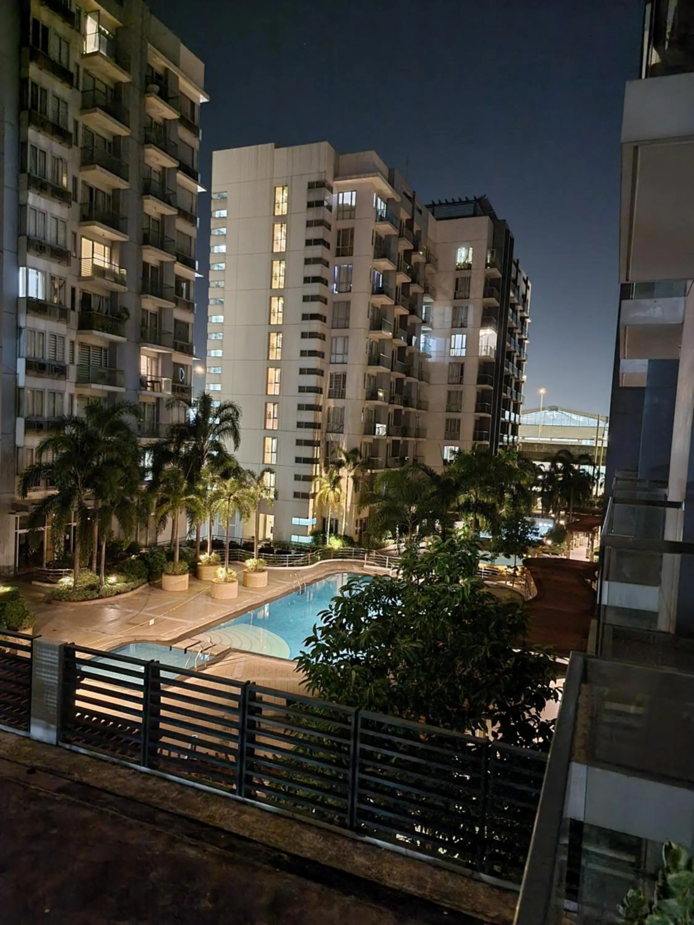 Pool view in One Palm Tree Villas Condo Across NAIA Terminal 3