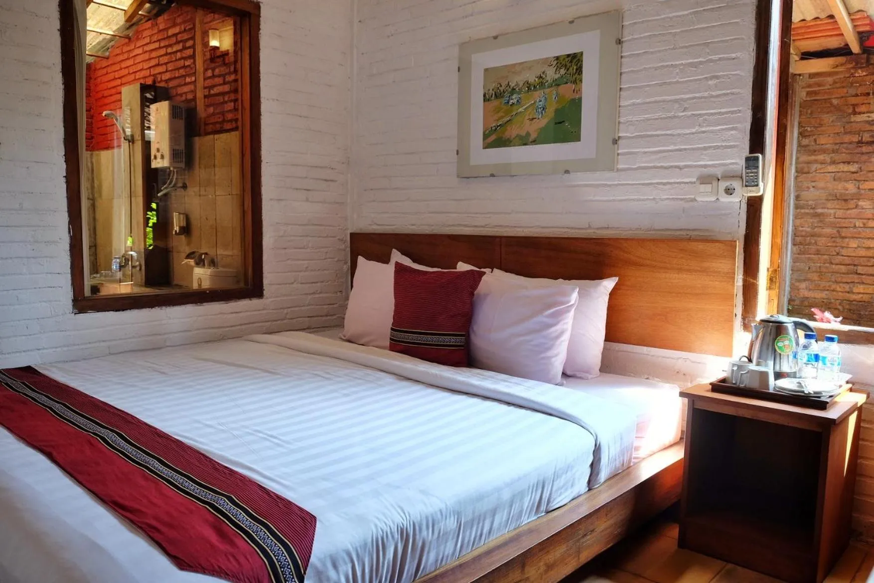 Bed in Cempaka Borobudur Guest House