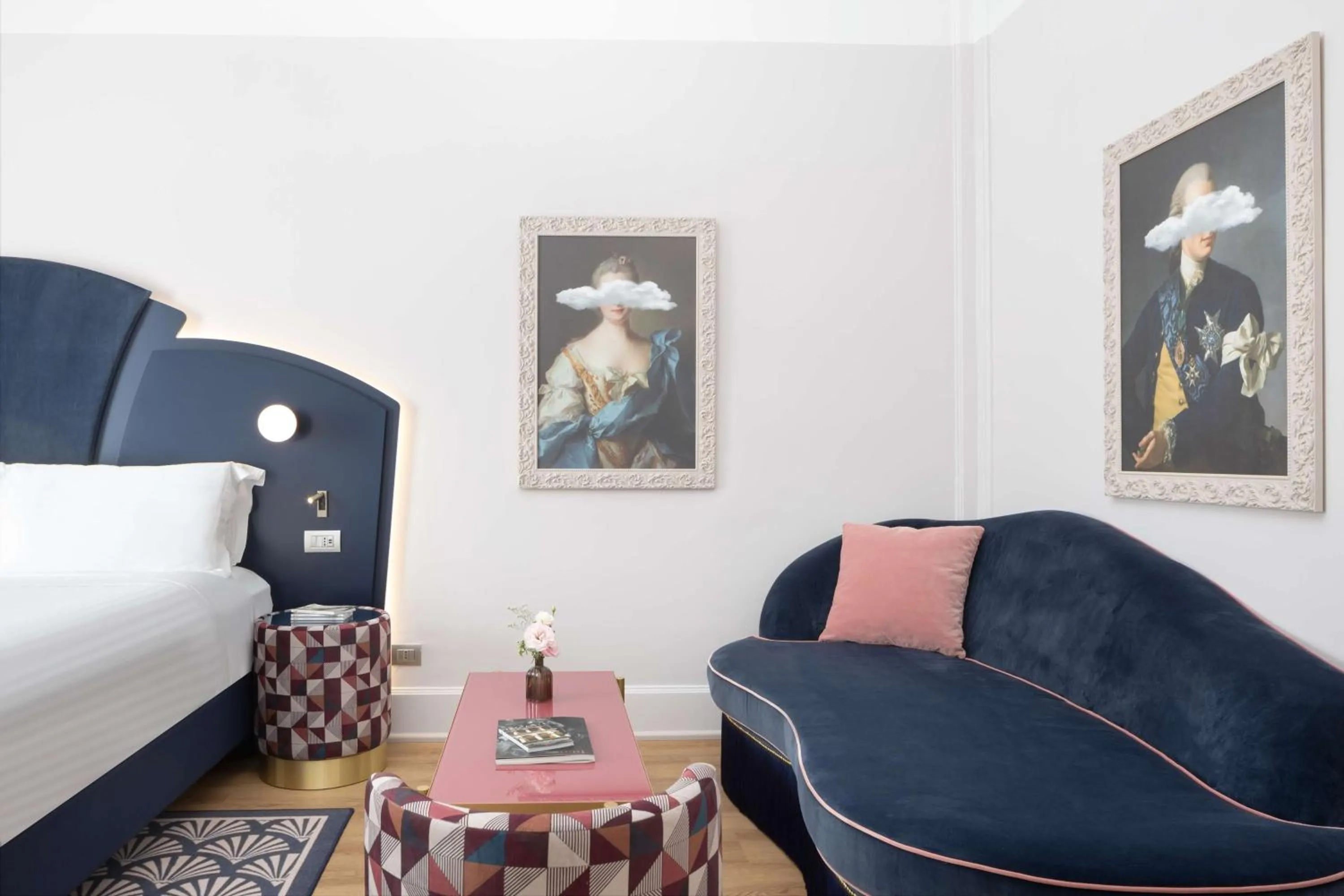 Living room, Bed in Anglo American Hotel Florence, Curio Collection By Hilton