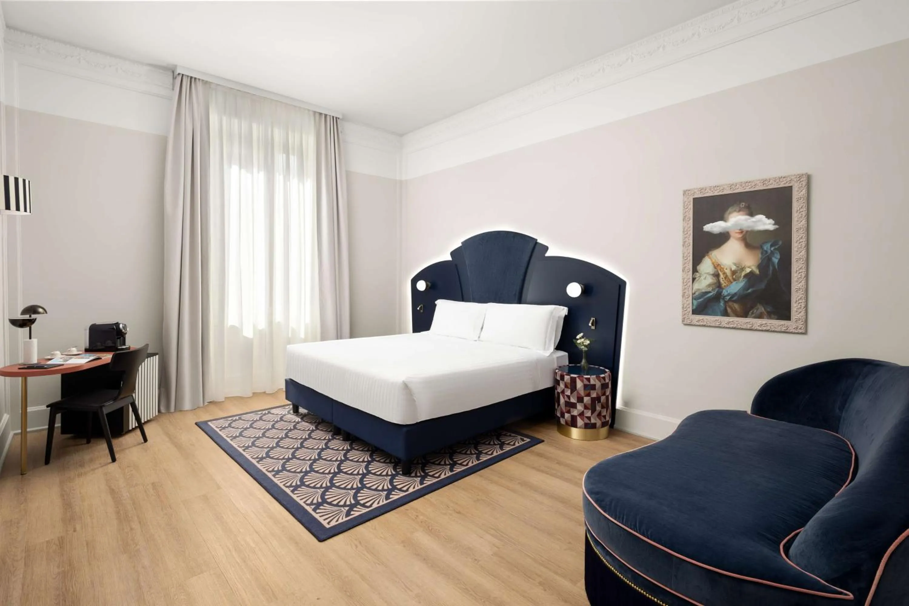 Living room, Bed in Anglo American Hotel Florence, Curio Collection By Hilton