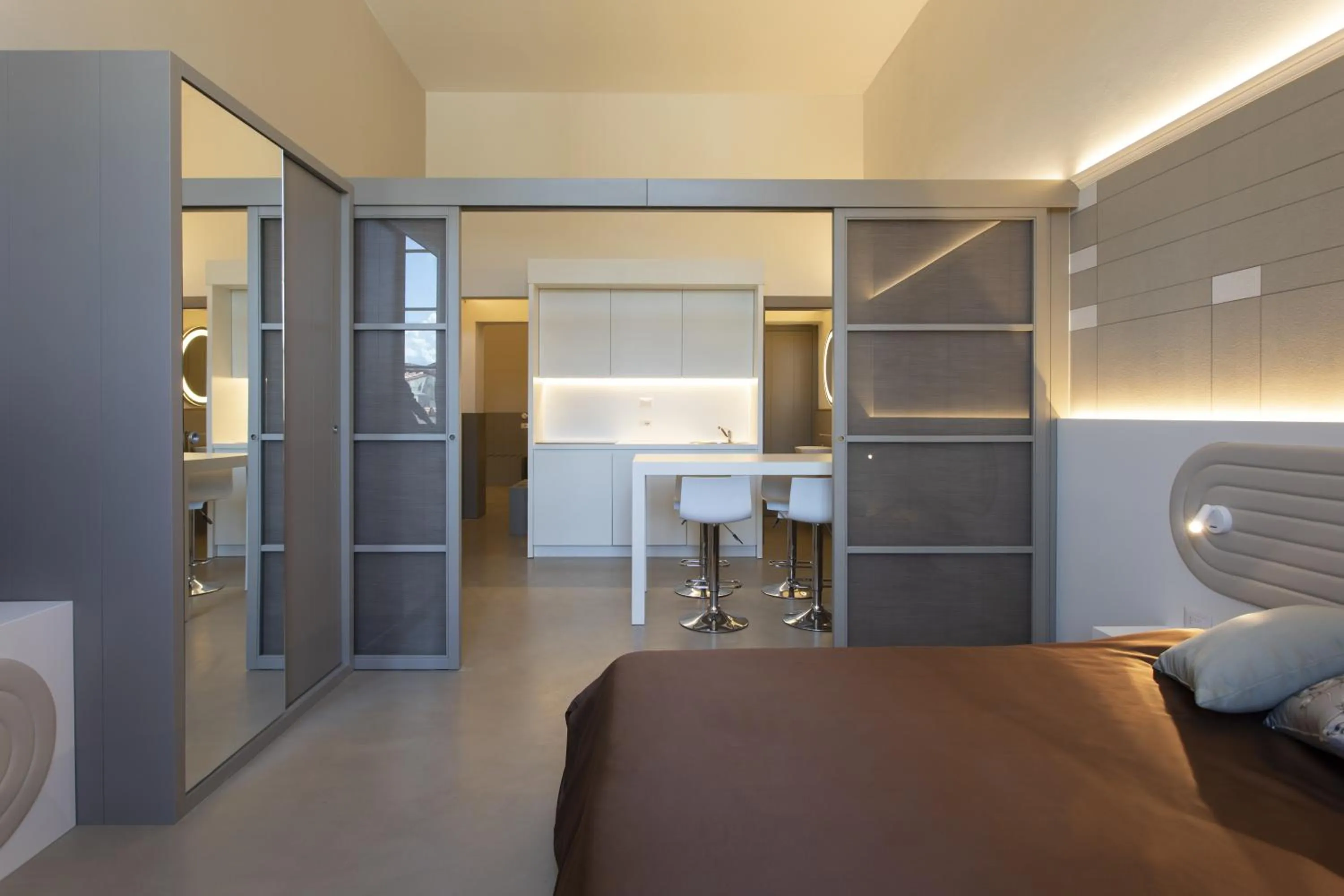 Bed in Palazzo dei Ciompi Suites