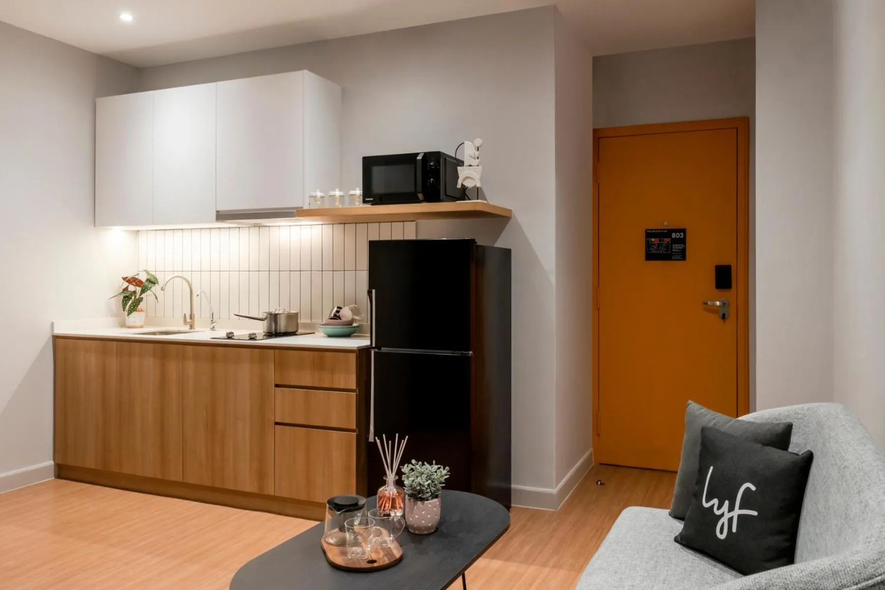 Kitchen or kitchenette in lyf Chinatown Kuala Lumpur