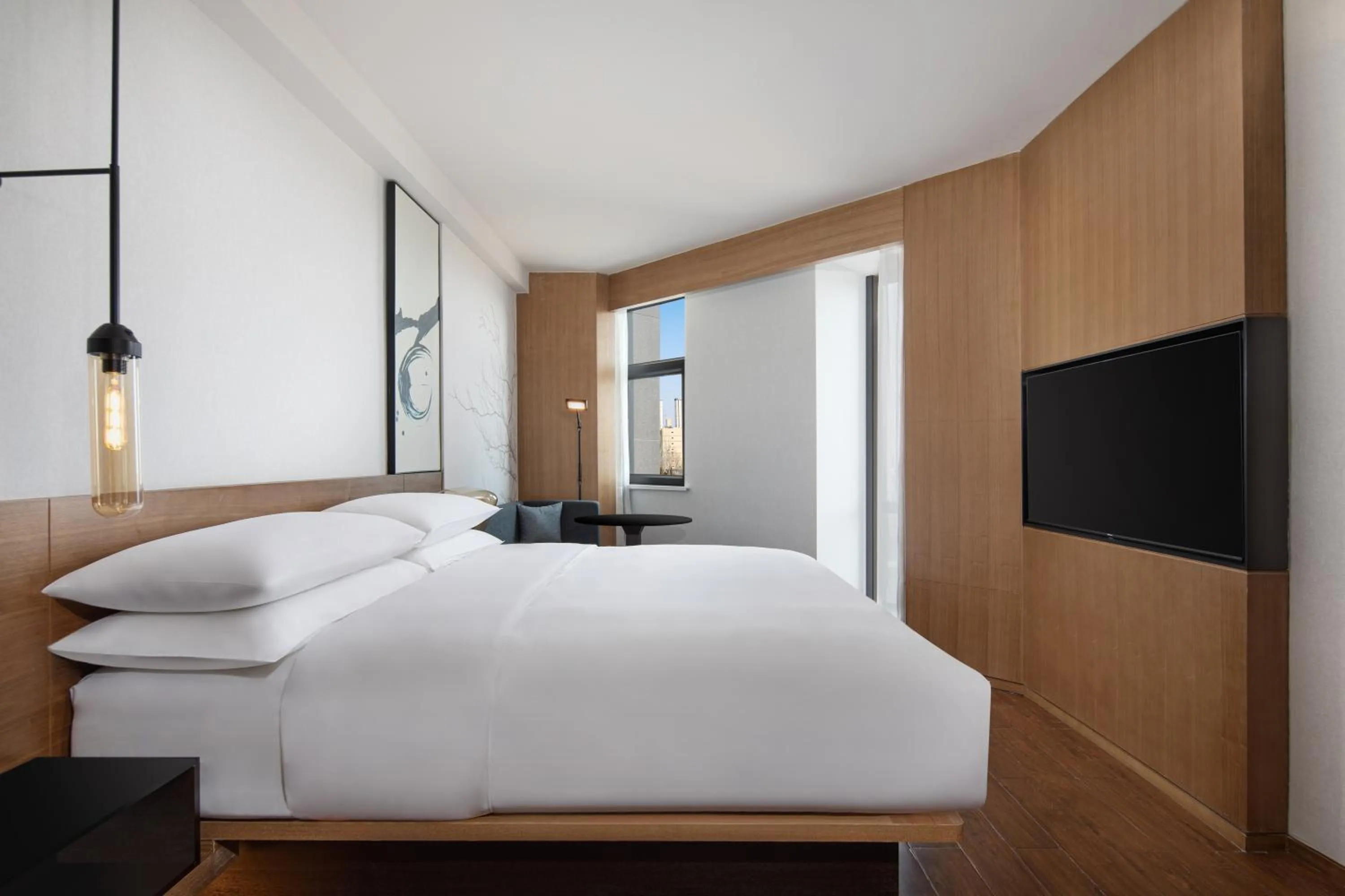 Garden view, Bed in Fairfield by Marriott Baiyin Downtown