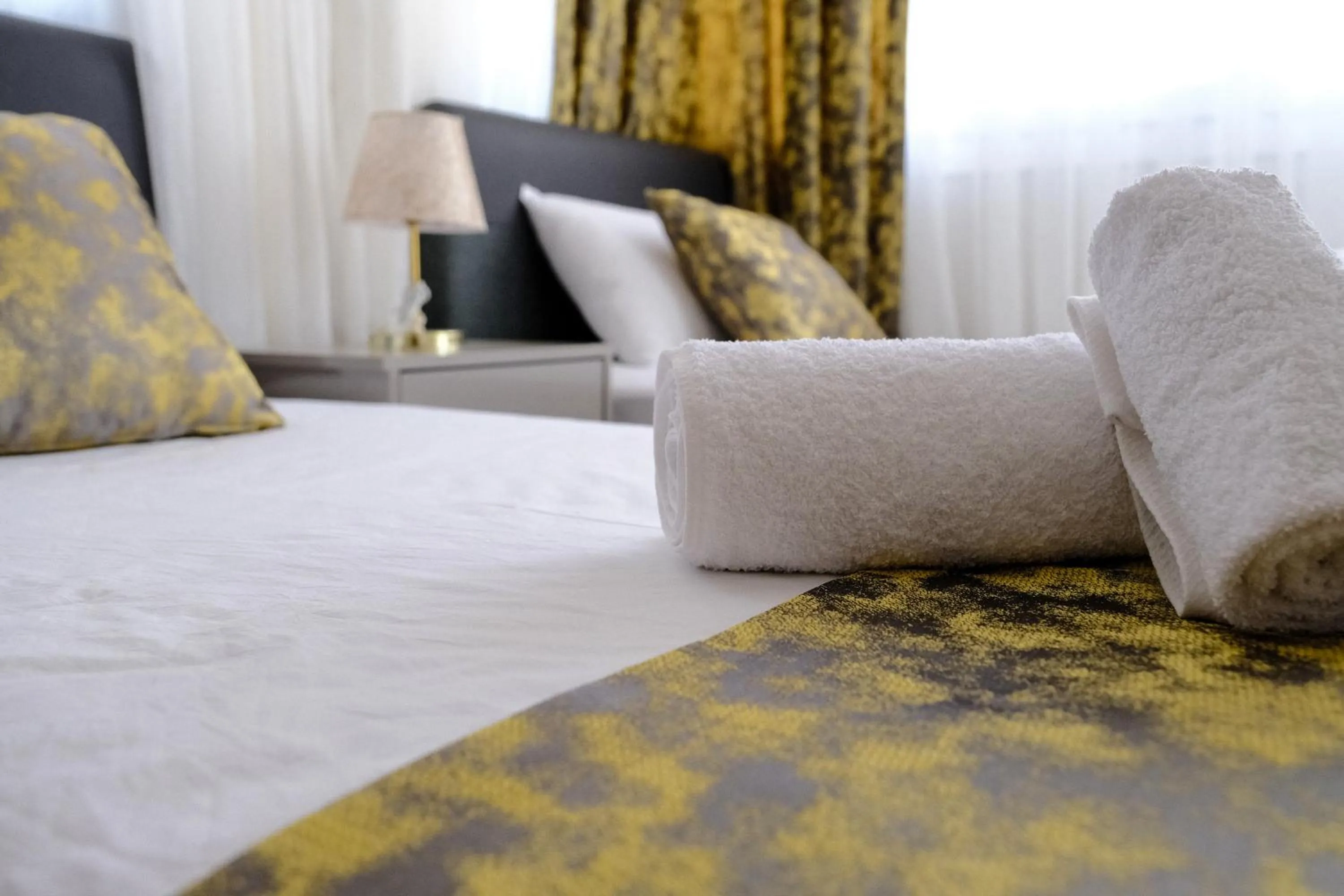 Decorative detail, Bed in Ozgur City Residence