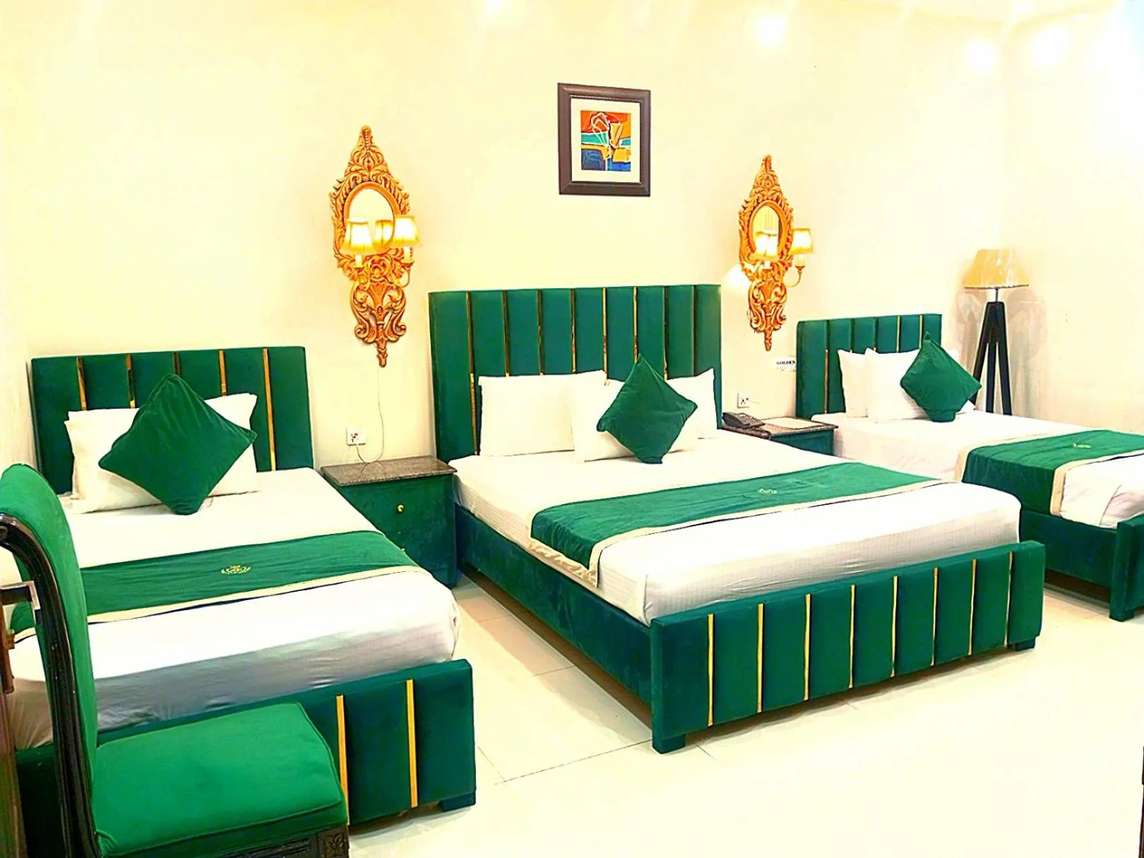 Bed in Golden One Hotel