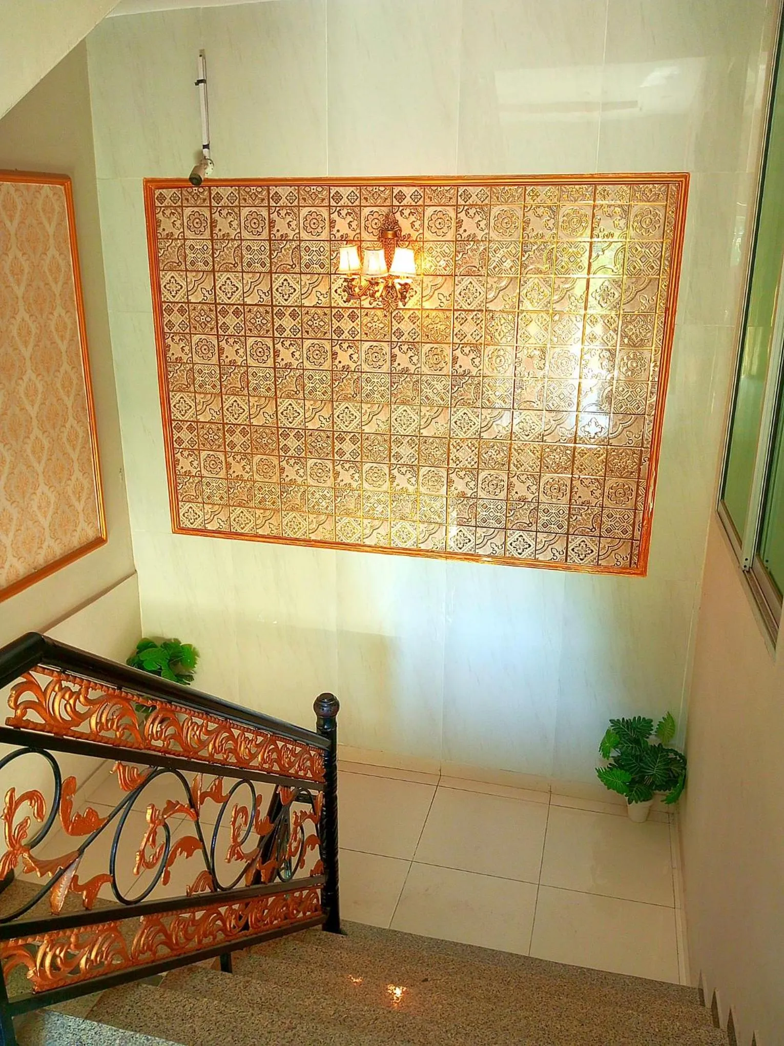 Decorative detail, Bed in Golden One Hotel