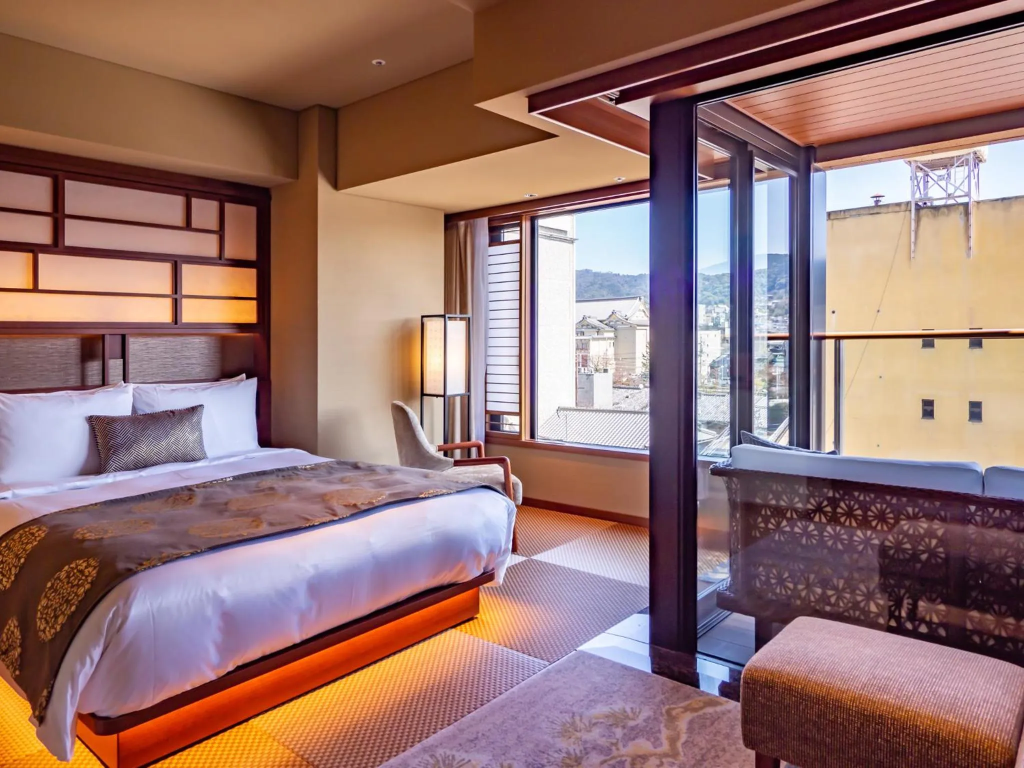 Bed in Sora Niwa Terrace Kyoto Bettei