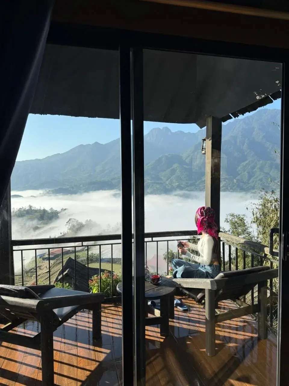 Twin Room with Mountain View in The Mong Village Resort & Spa Twin Room with Mountain View in The Mong Village Resort & Spa