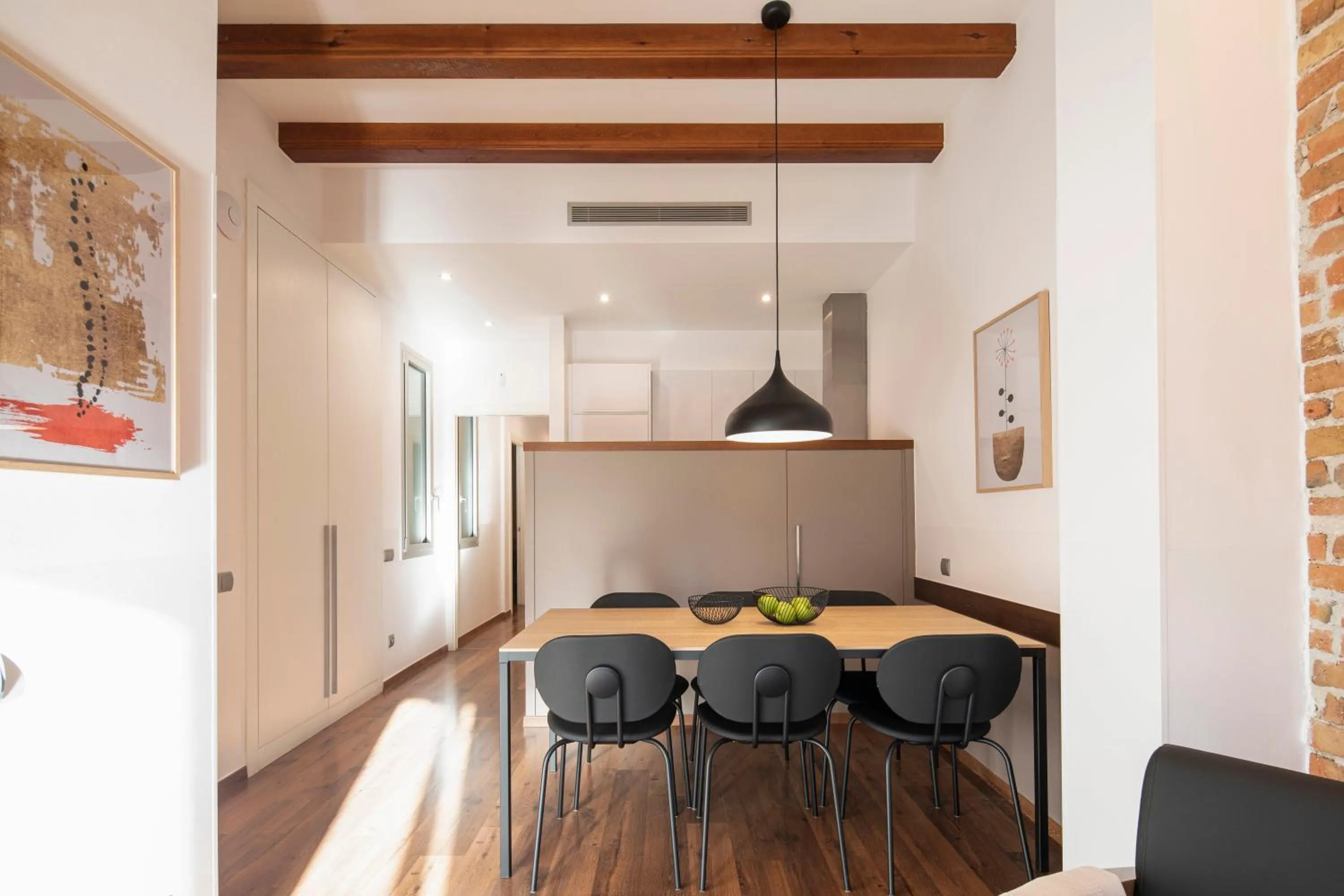 Dining area in Aspasios Market Balconies Apartments