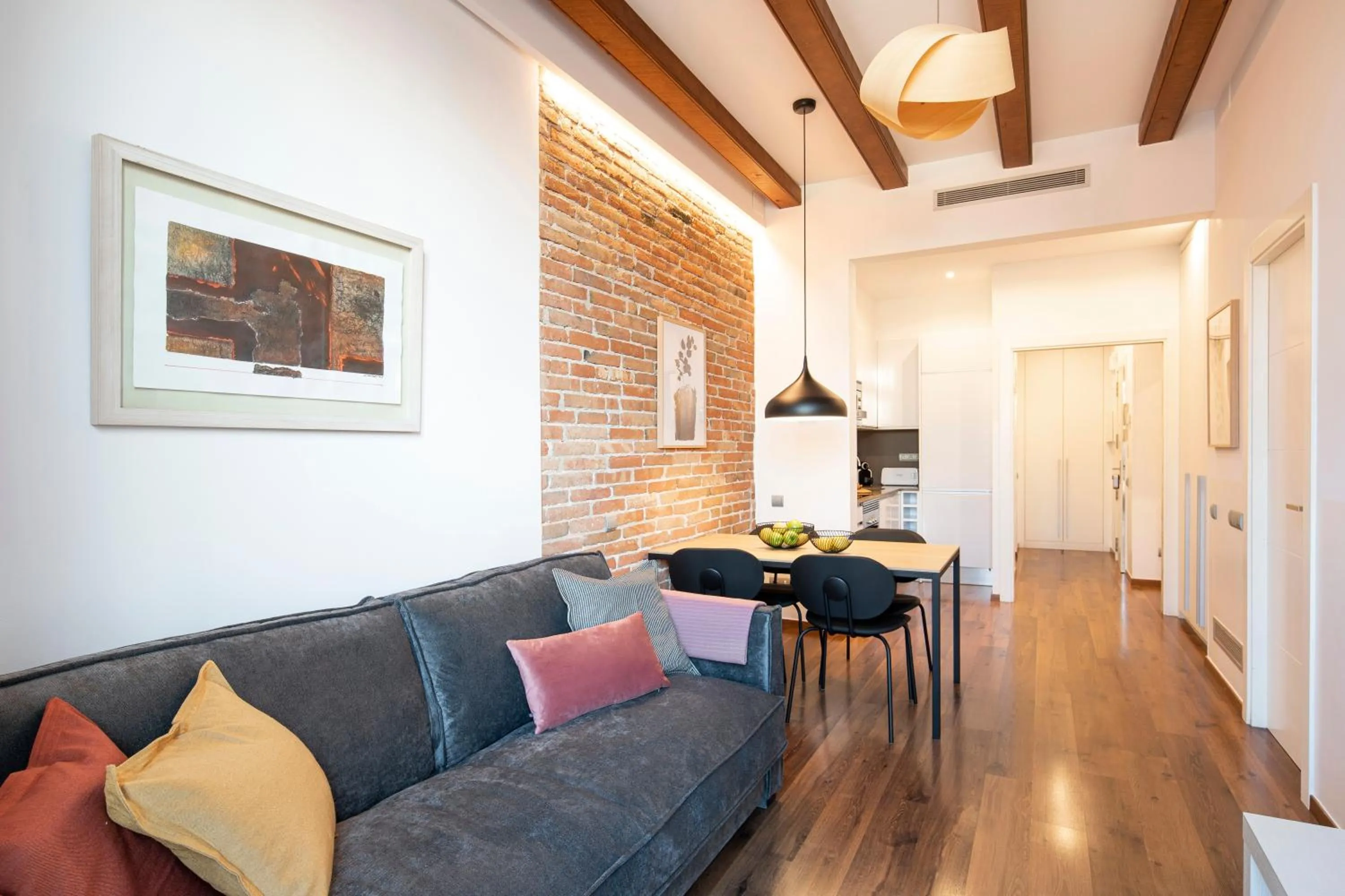Living room in Aspasios Market Balconies Apartments