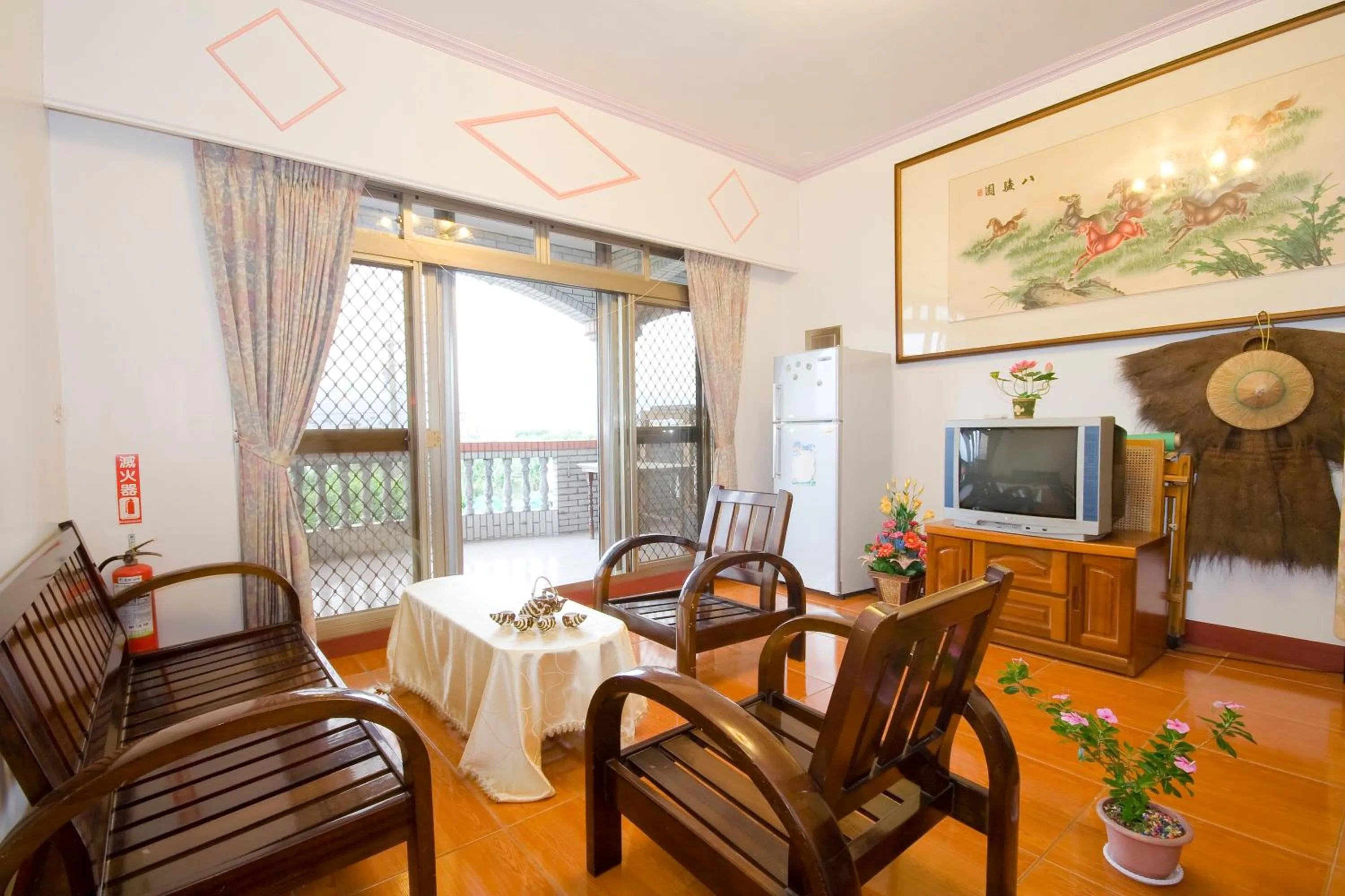 Communal lounge/ TV room in Yilan Xiang Feng Homestay