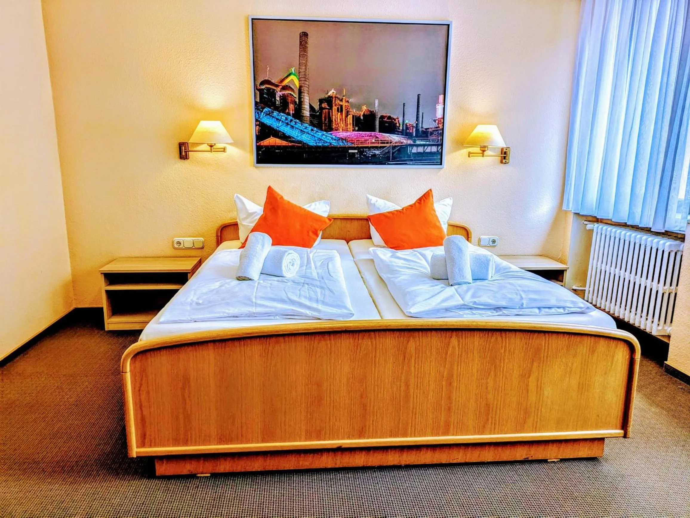 Bed in Hotel Walzwerk