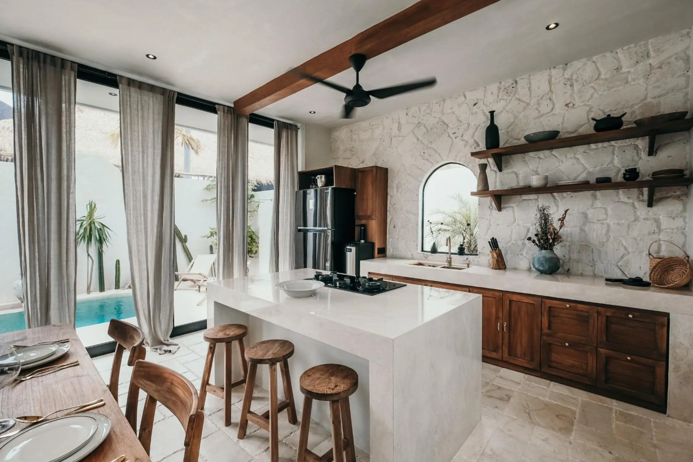 Kitchen or kitchenette in Villa A Canggu